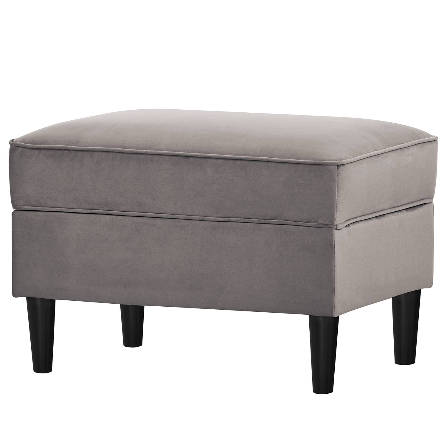 Polsterhocker Boddin Samt Criada Grau