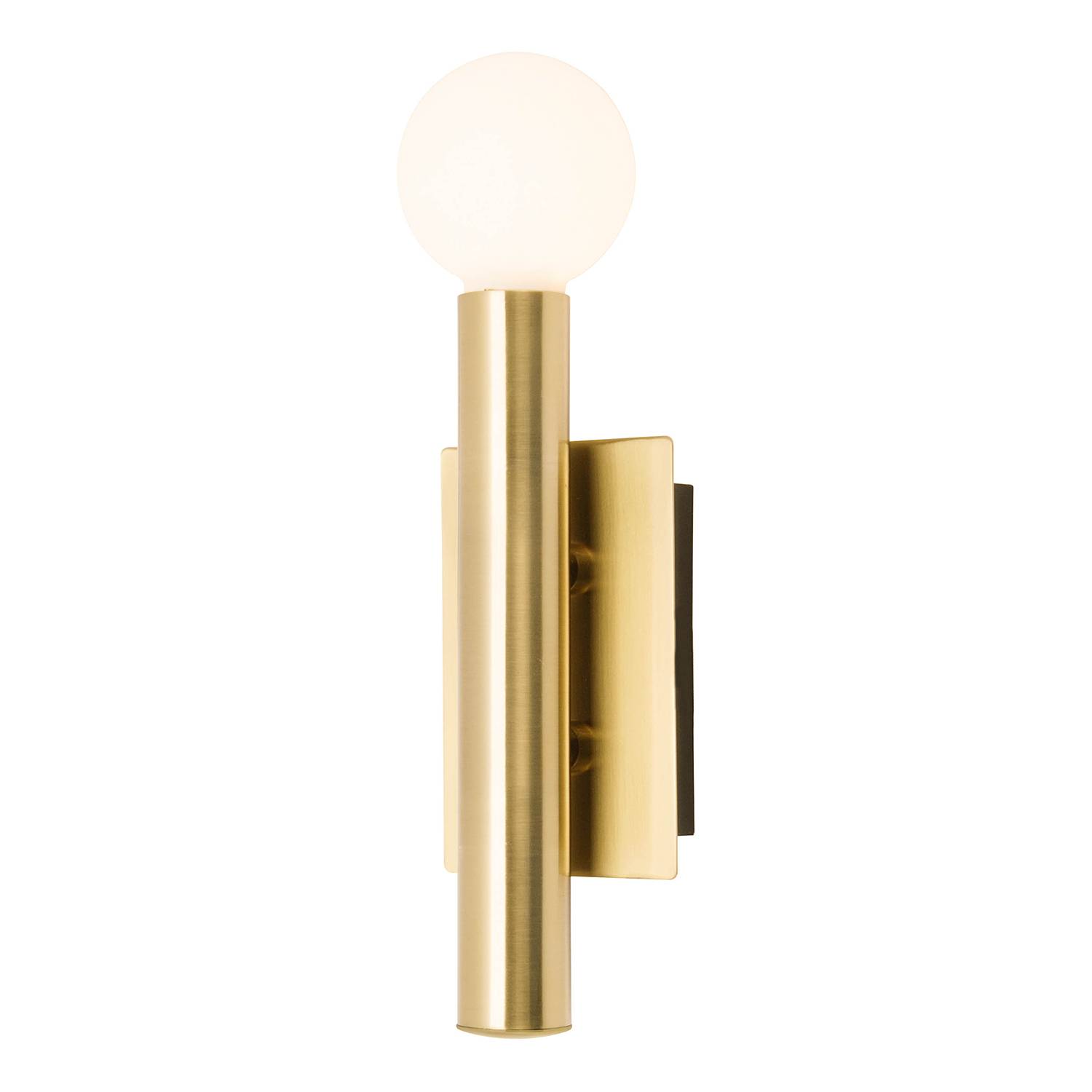 Wall lamp Lucky I Frosted glass Steel 1-light Gold