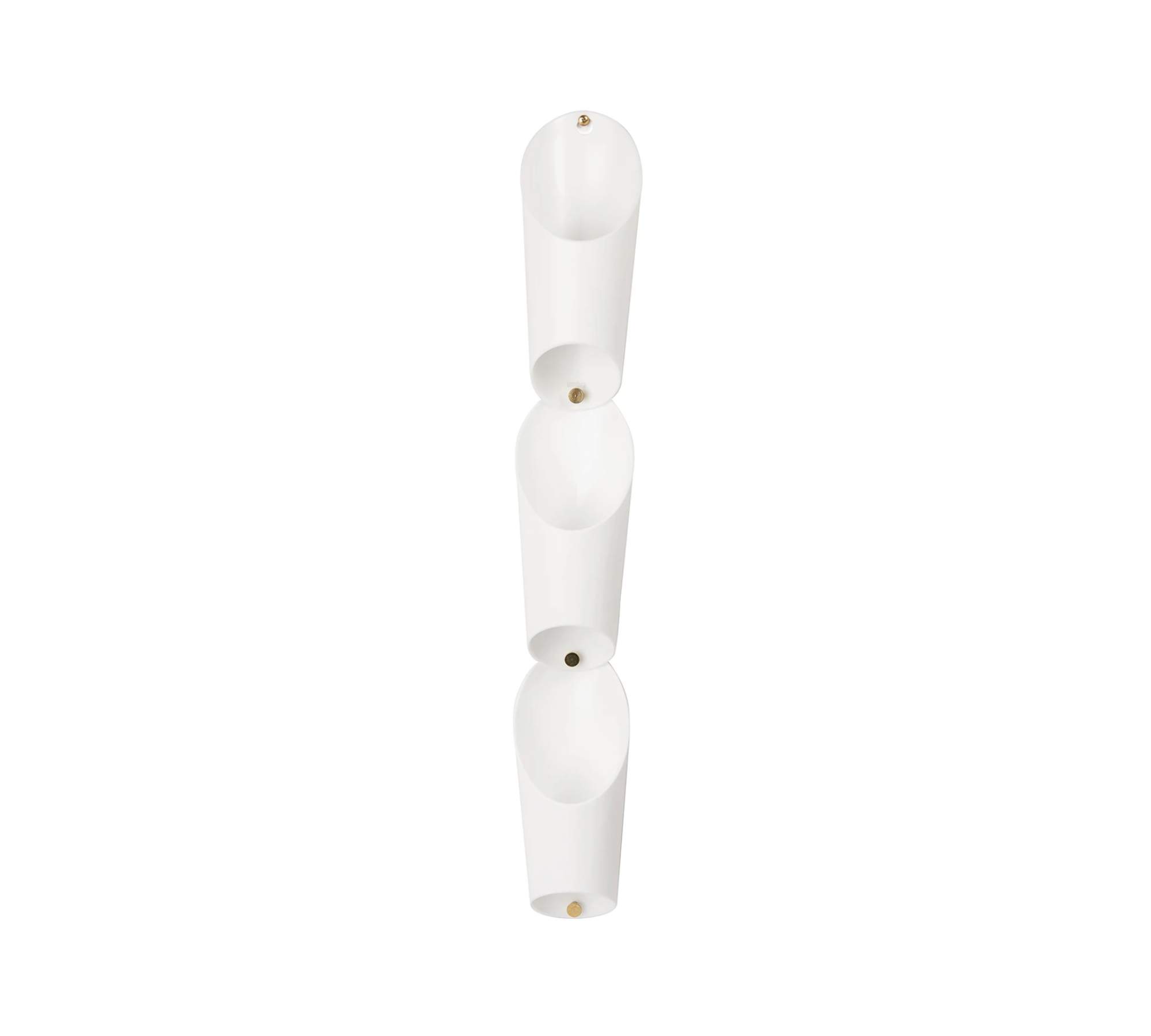 3x Wandvase Weiß