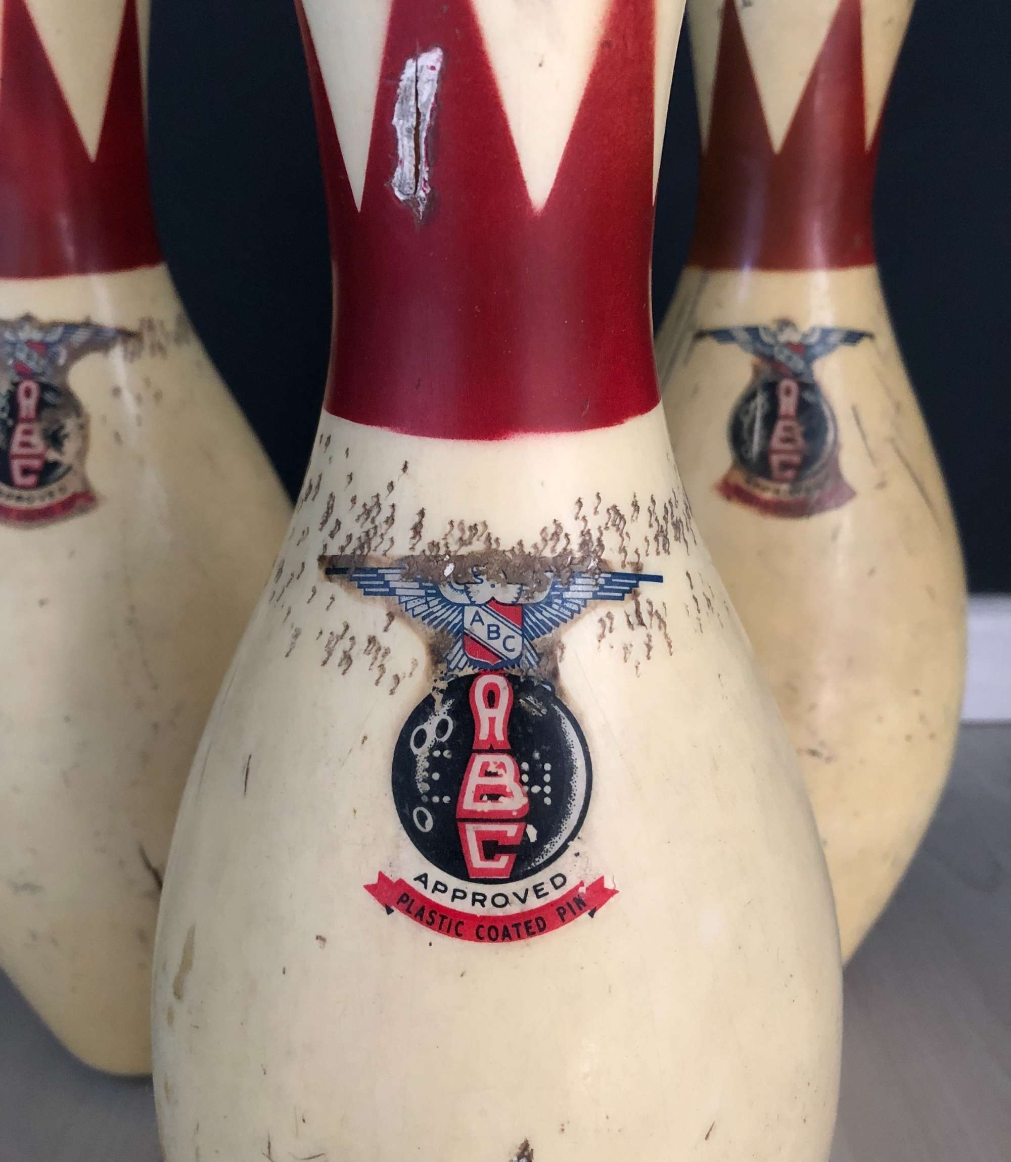 Vintage Bowling Kegel 3-er Set