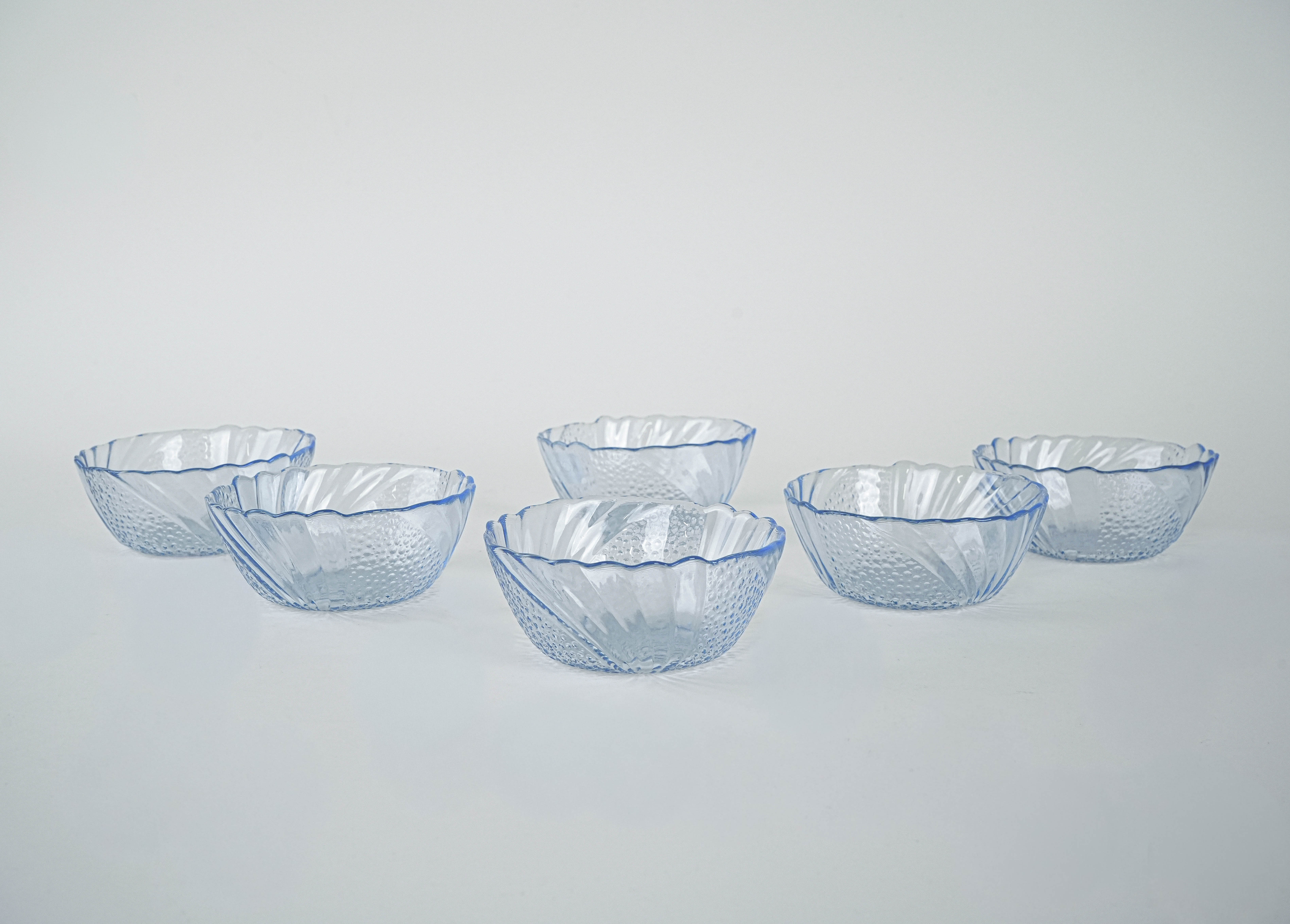 Glasschüssel-Set Transparent 1970er Jahre