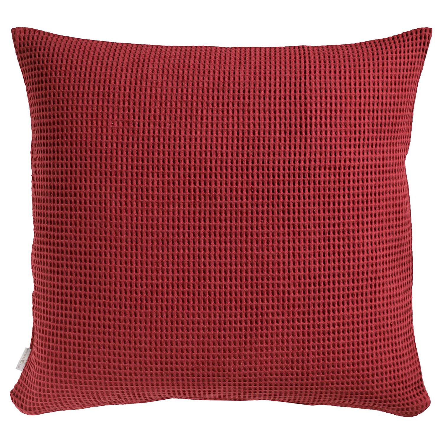 Wafel II Kissenbezug Baumwolle Rot 50 x 50 cm