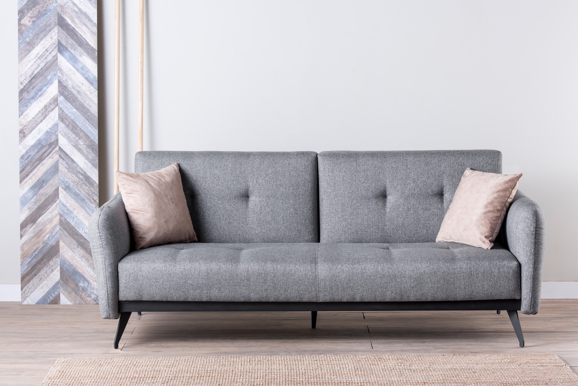 Ron Sofabed Schlafsofa 3-Sitzer Grau