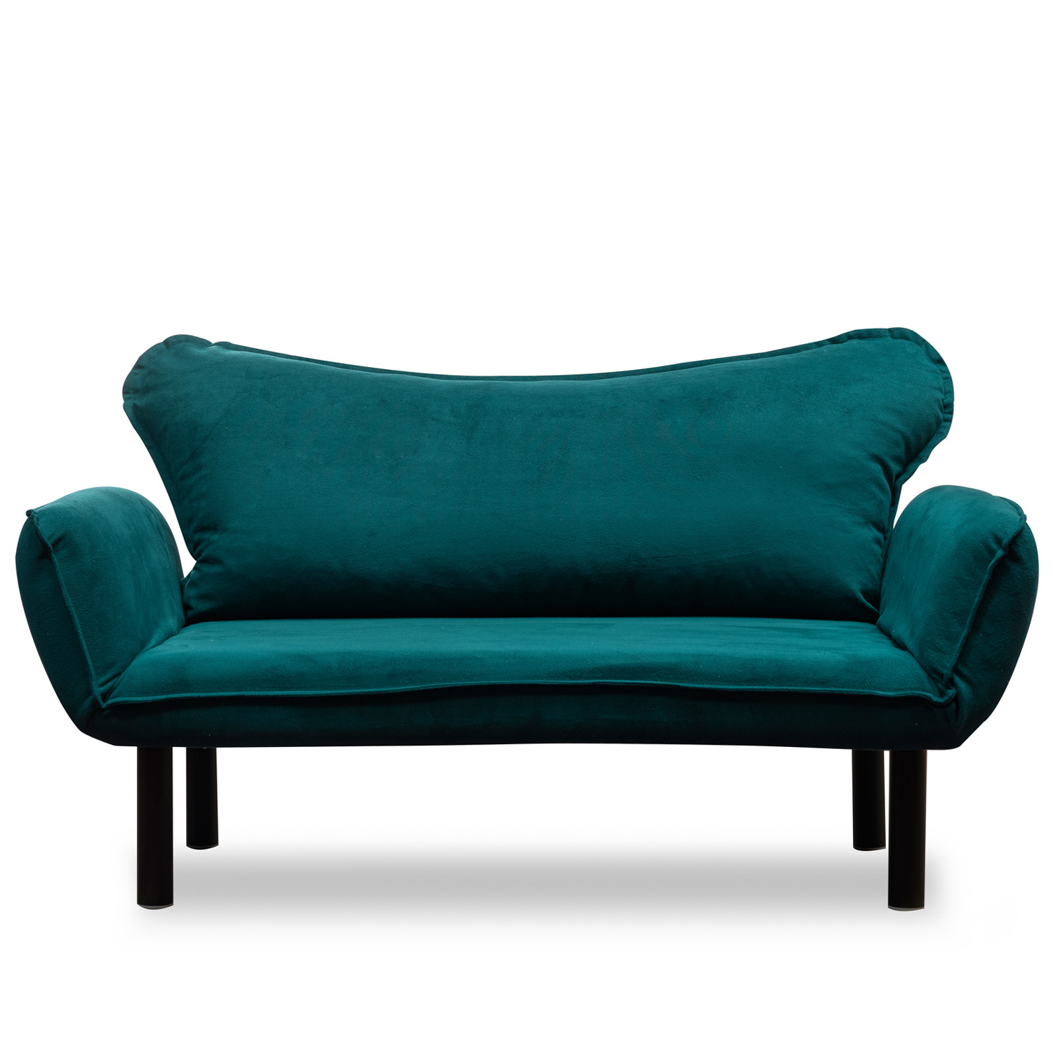 Elegant sofa bed 2-seater petrol blue