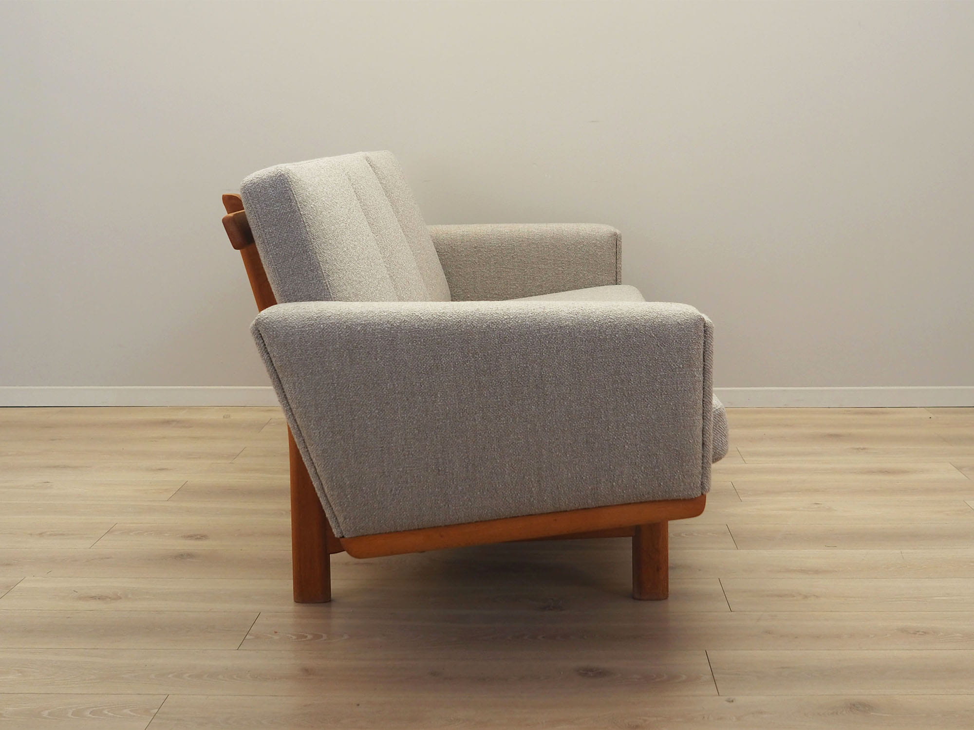 Vintage Sofa Ash wood Textile Grey 1960s