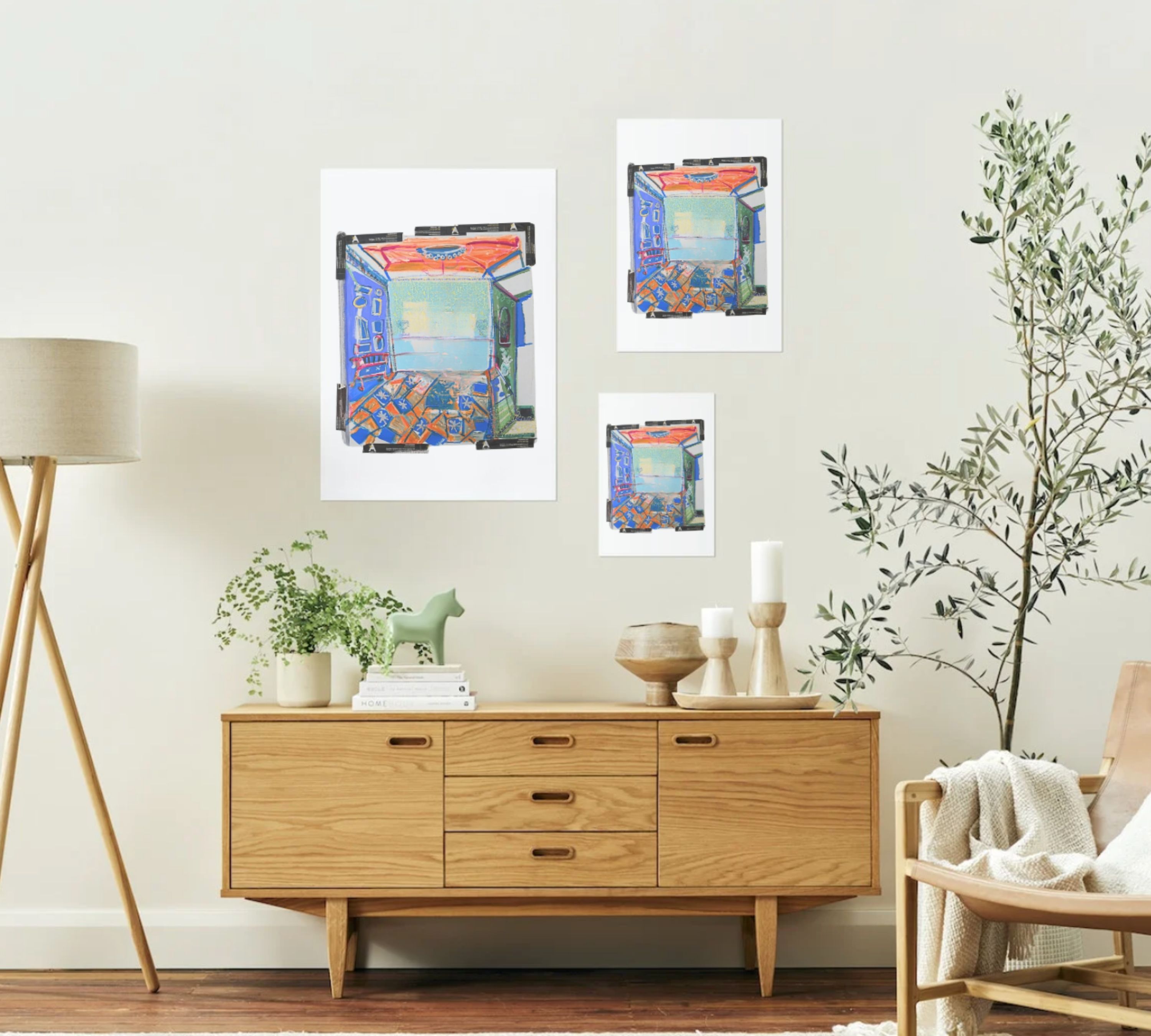 El Salón Art printMulticolor