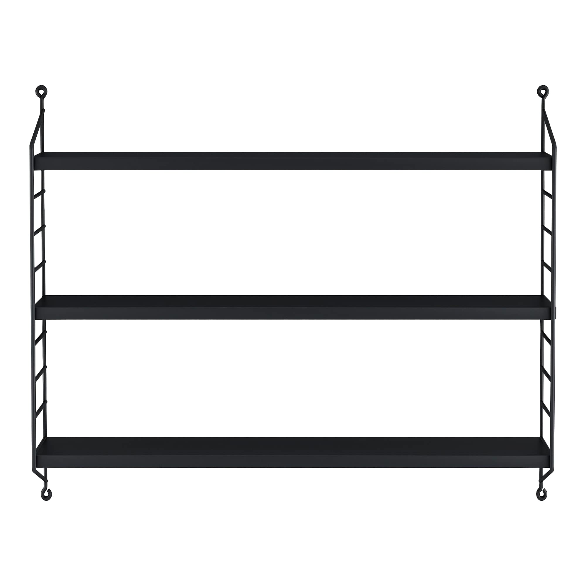 Modulares Wandregal Stahl Schwarz