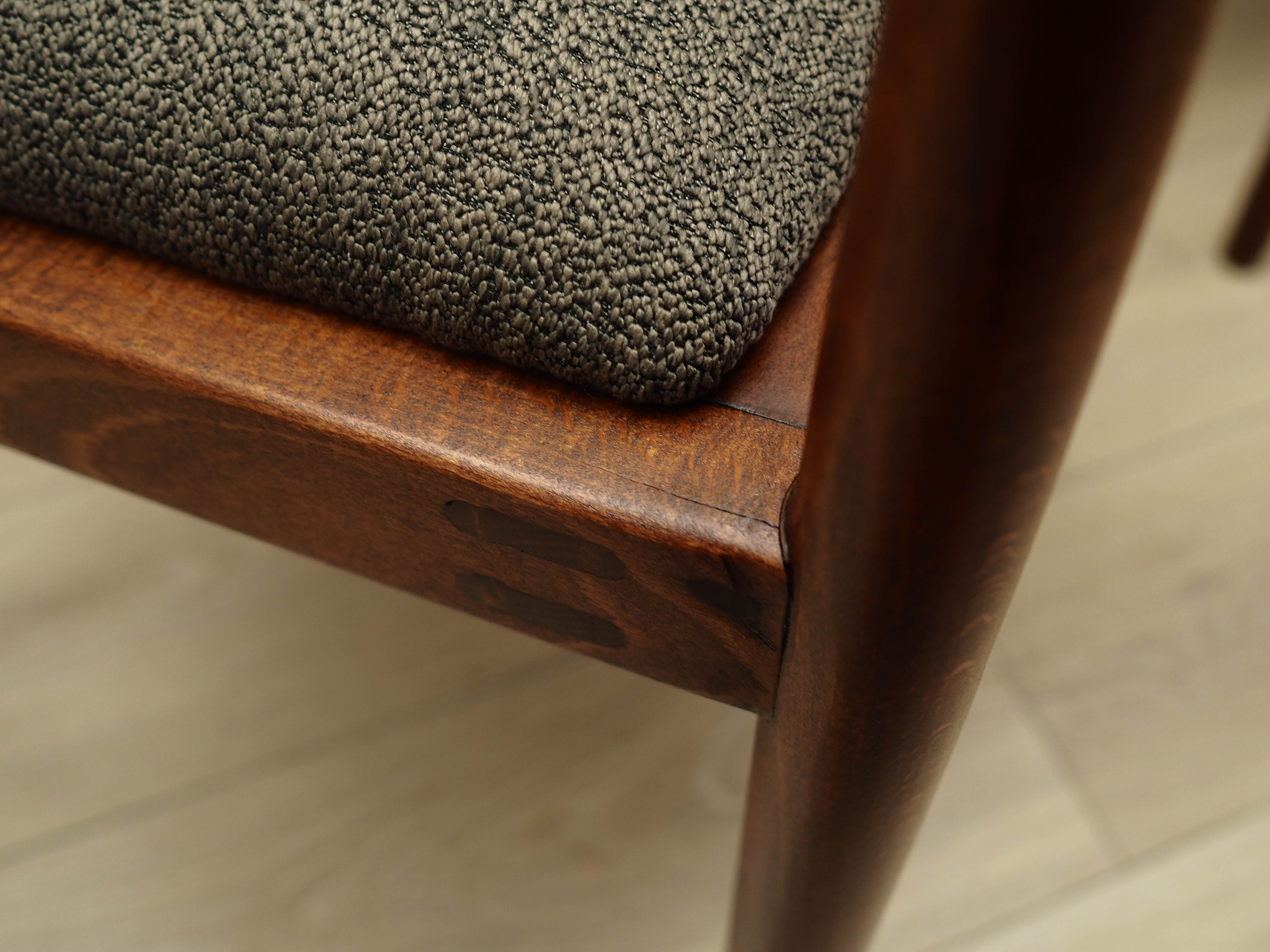 4x Chair-Set Wood Brown 1970s