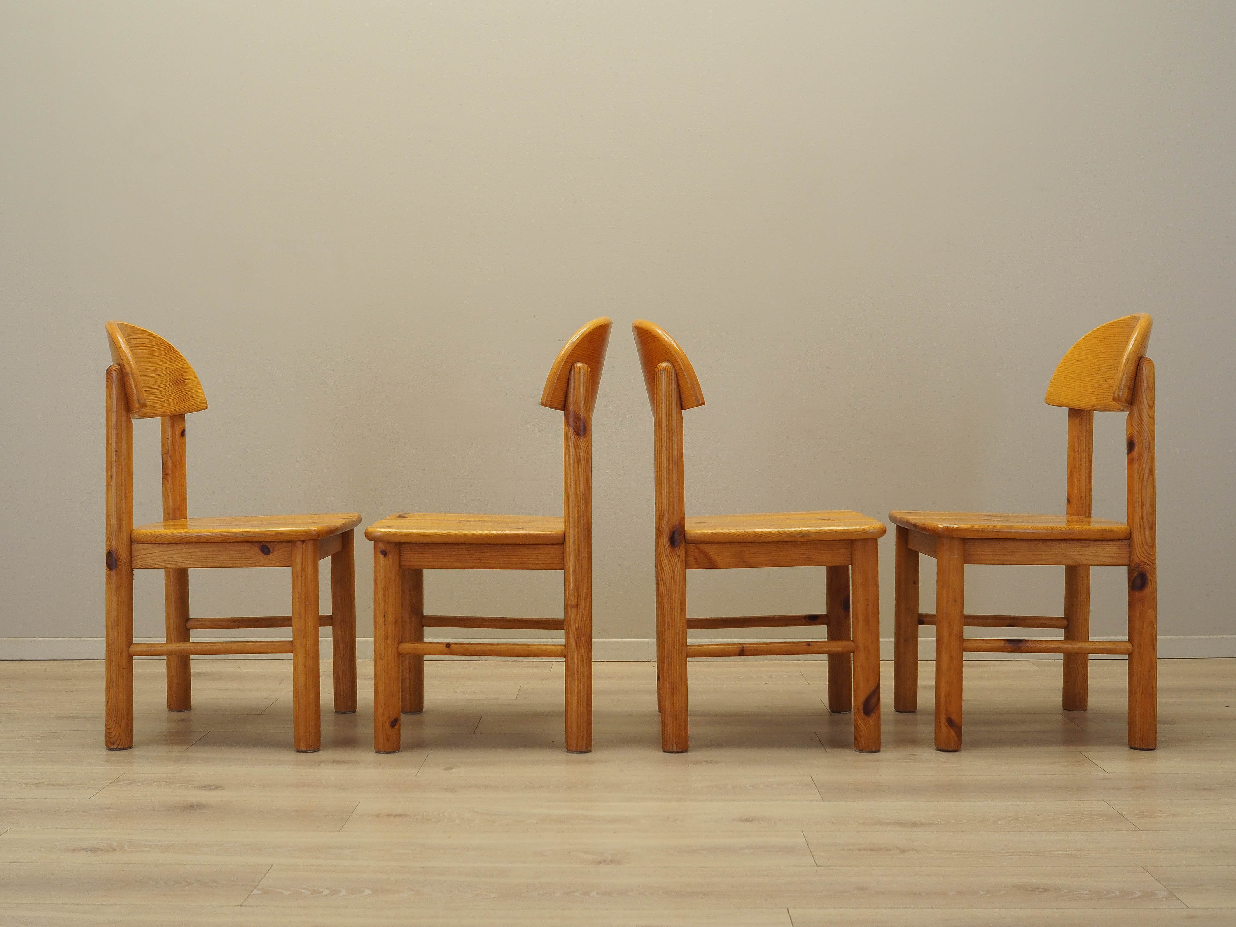 Stuhl-Set 4-teilig Braun 1960er Jahre