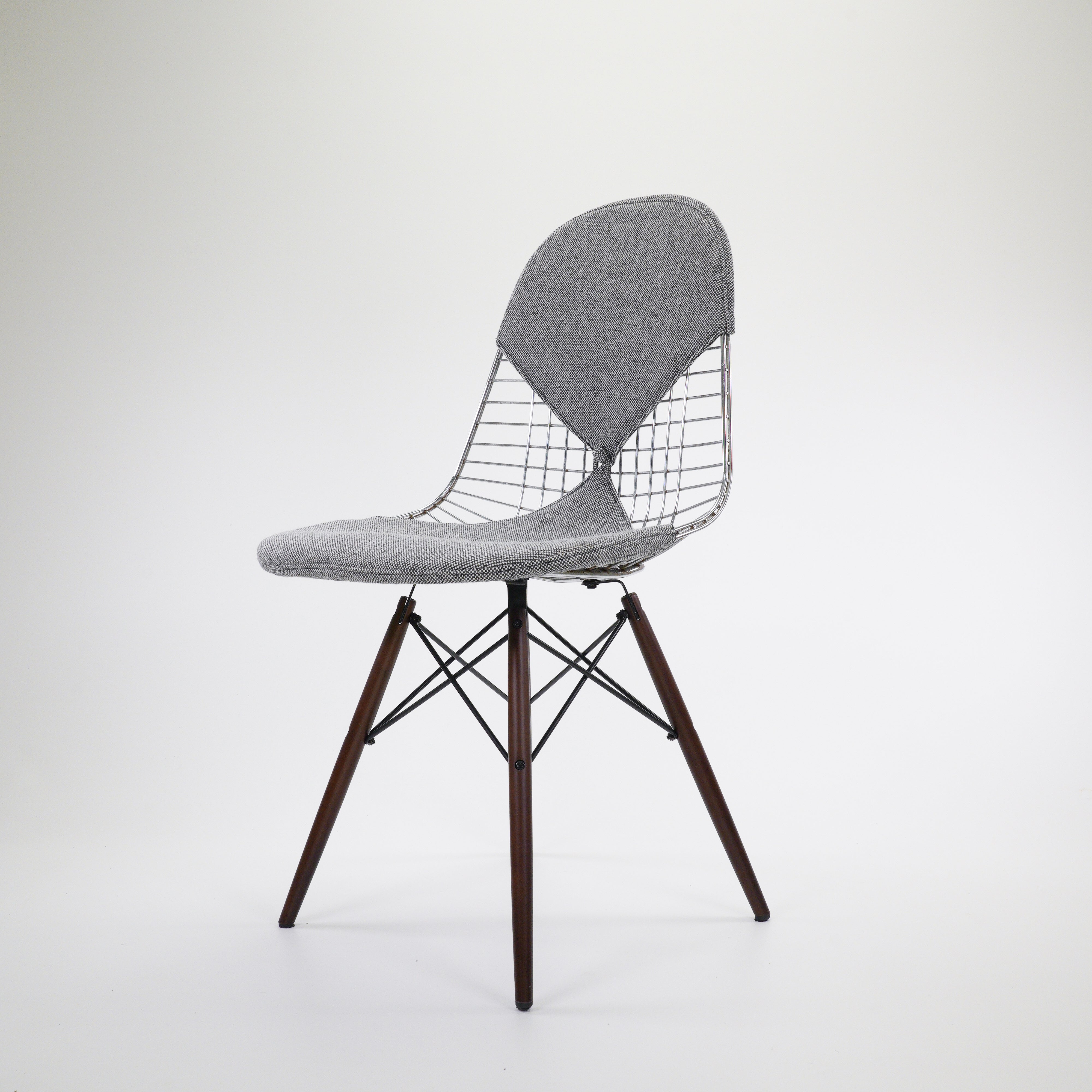 DKR Wire Chair Stahl Textil Grau