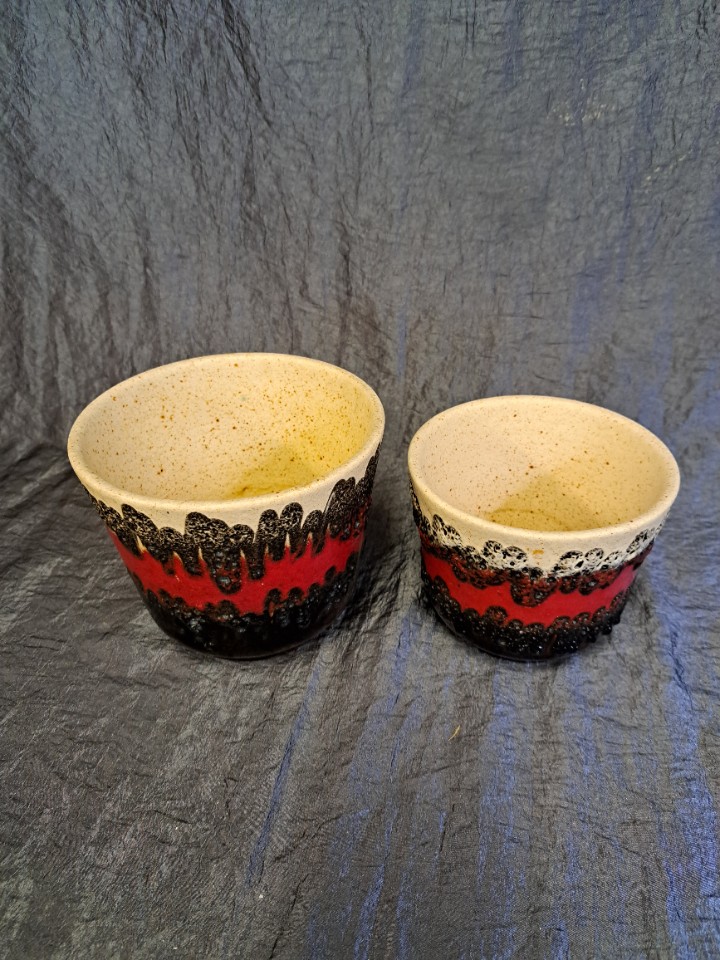 2x Blumentopf Keramik Mehrfarbig
