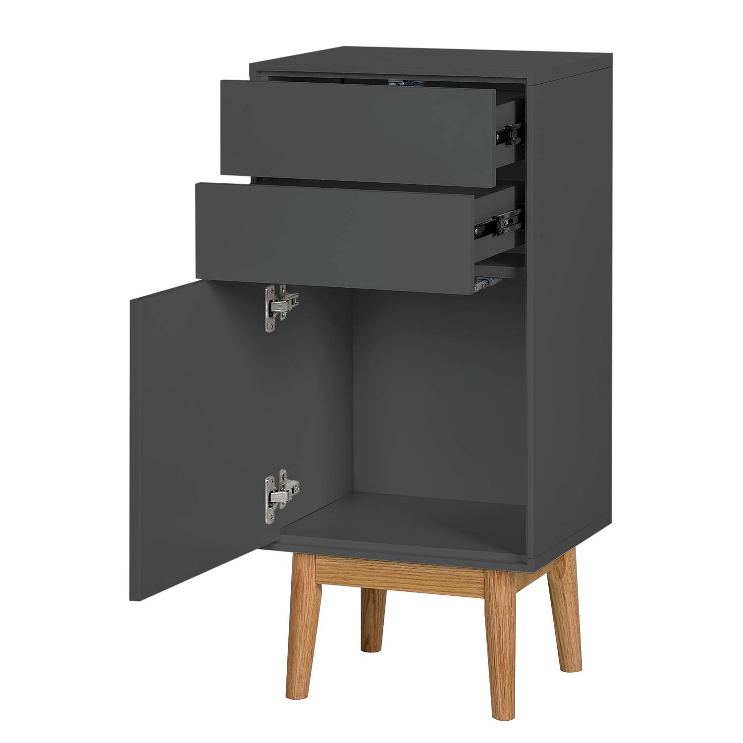 LINDHOLM Base Cabinet Oak Semi-Solid Matte Gray