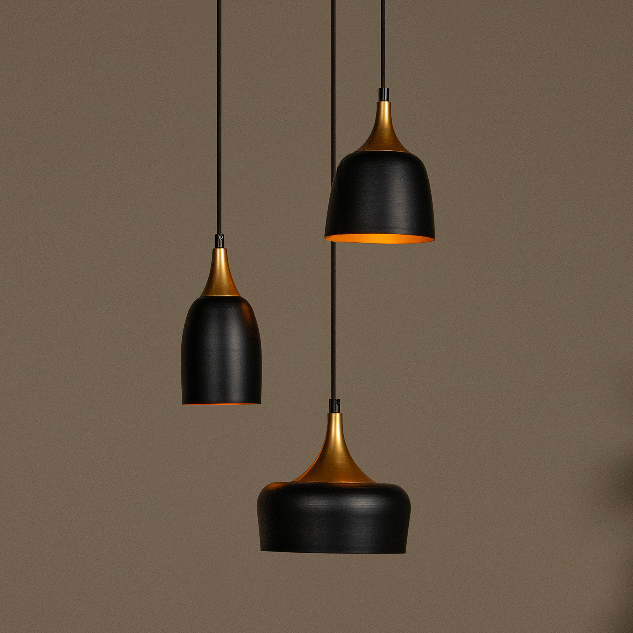 Pendelleuchte Chayanne Metall Schwarz