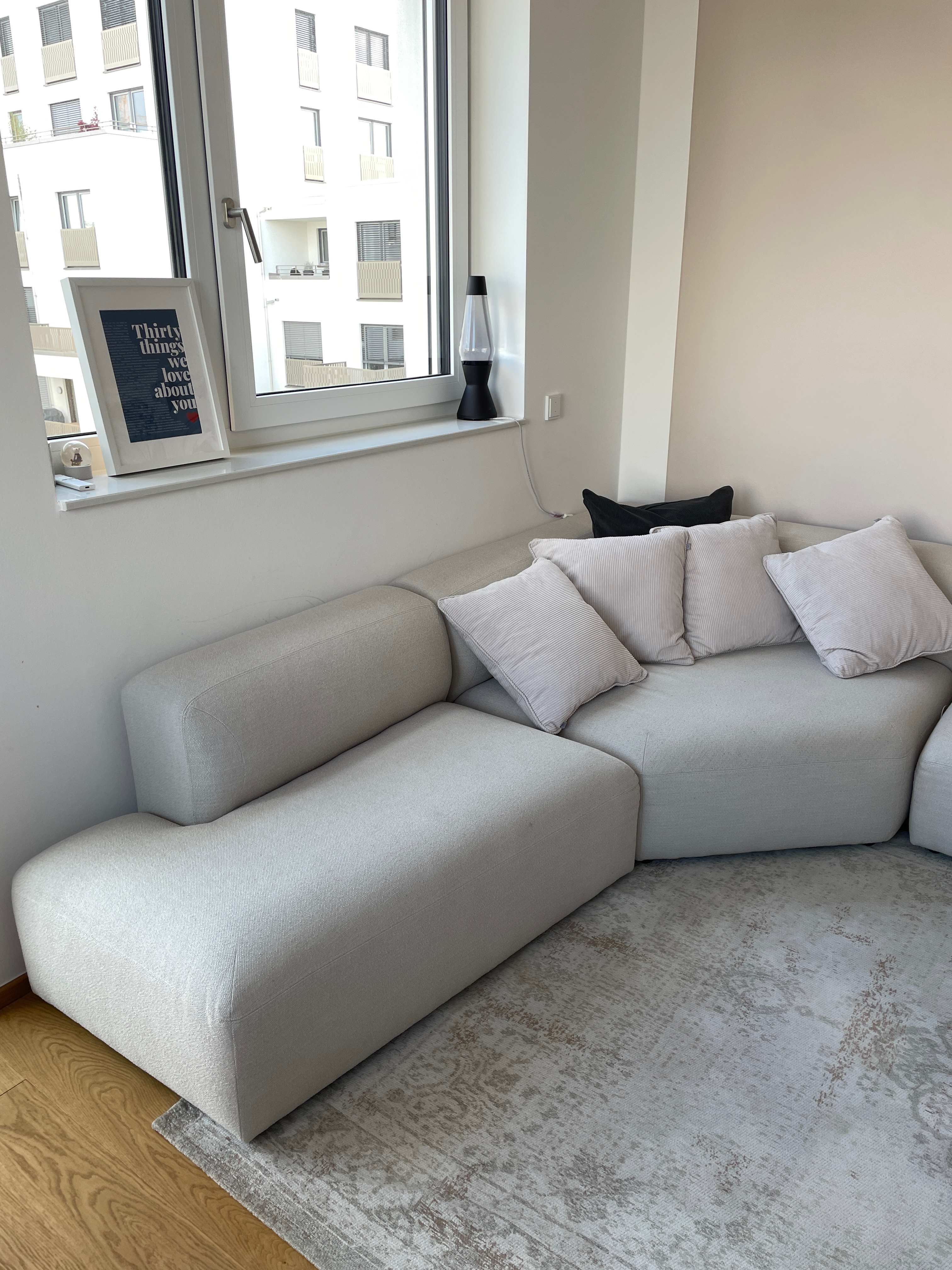 Angle Sofa 5-tlg. Textil Beige