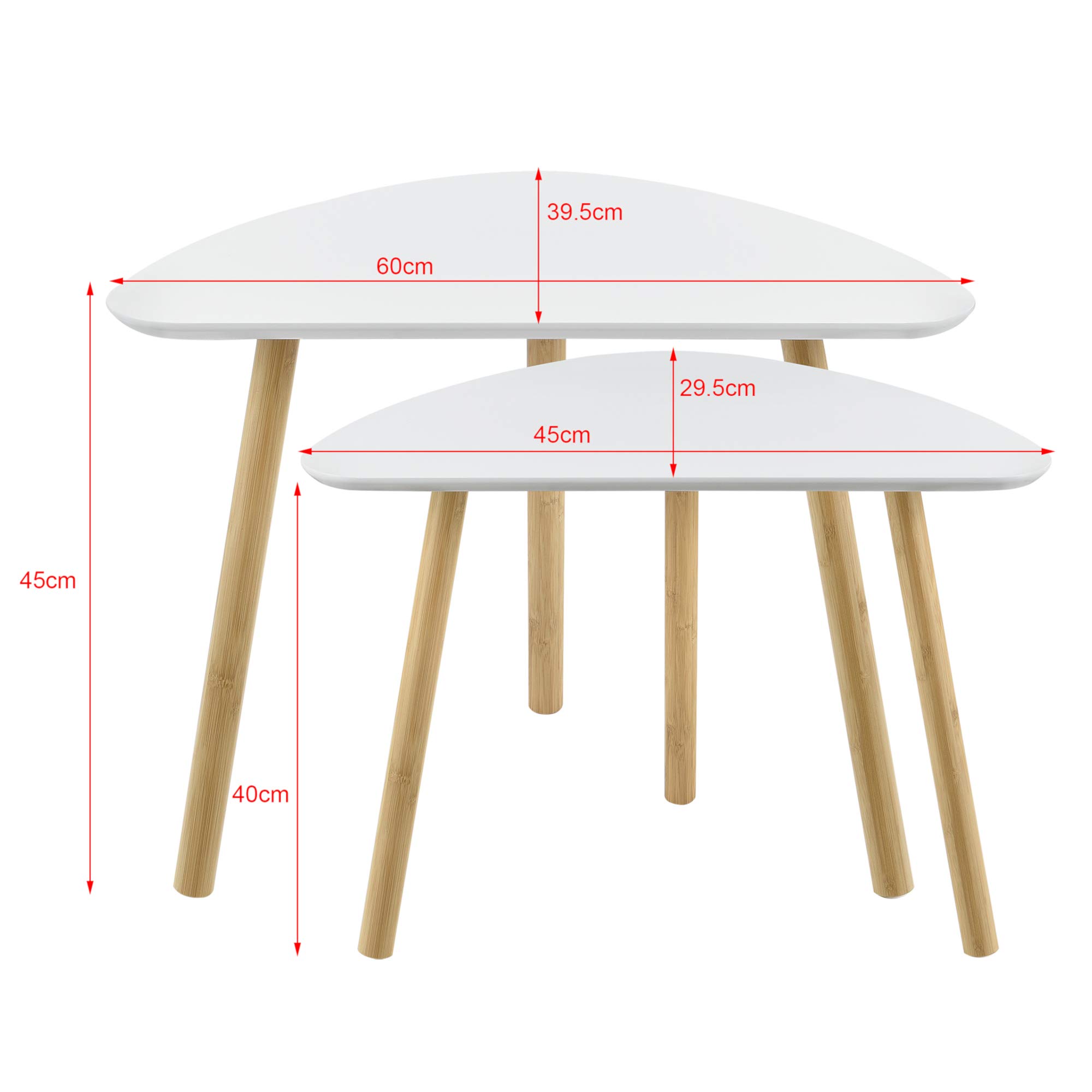 Couchtisch 2er-Set Beistelltisch Weiß