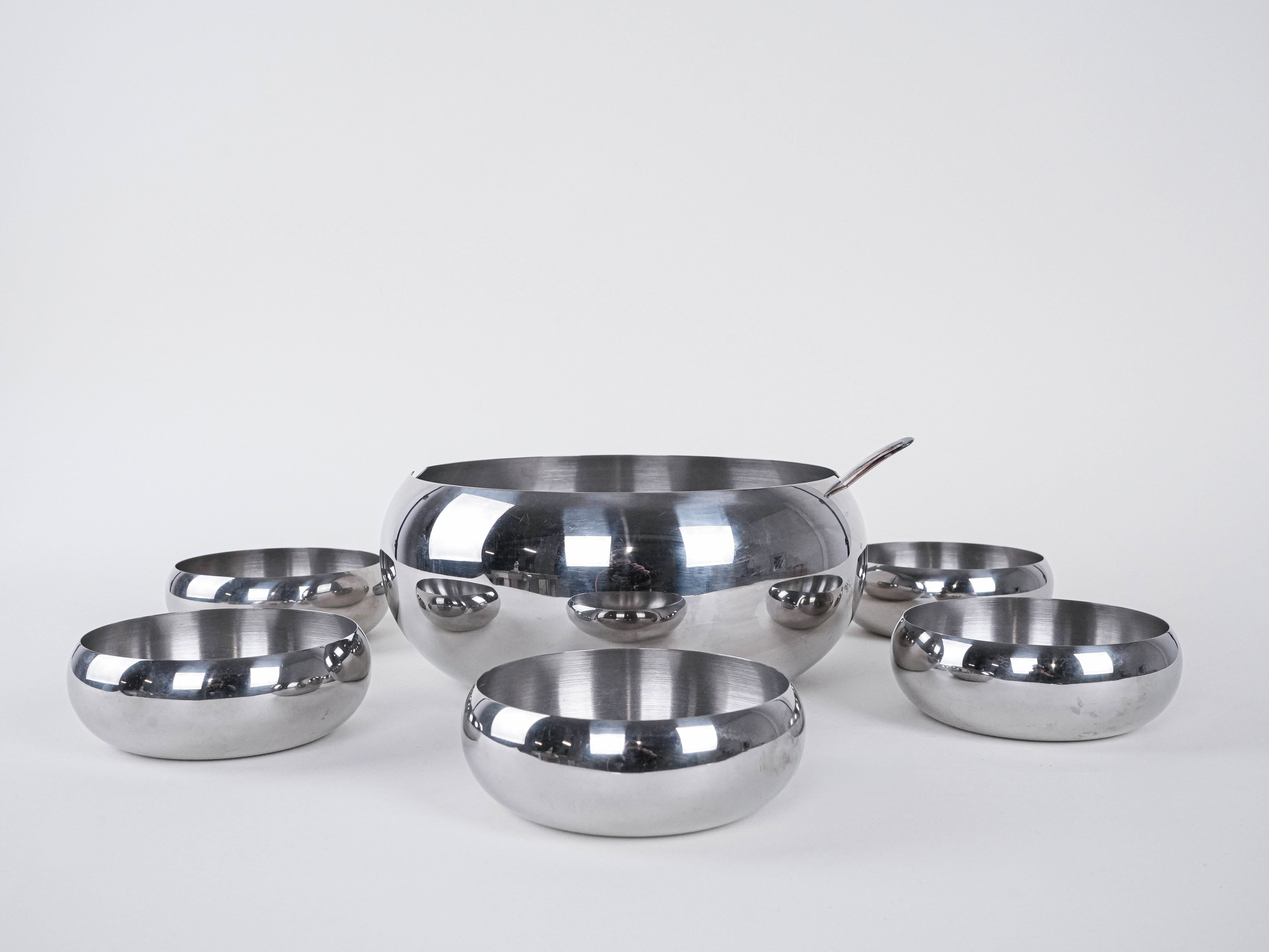 Edelstahlschüssel 7er Set Silber