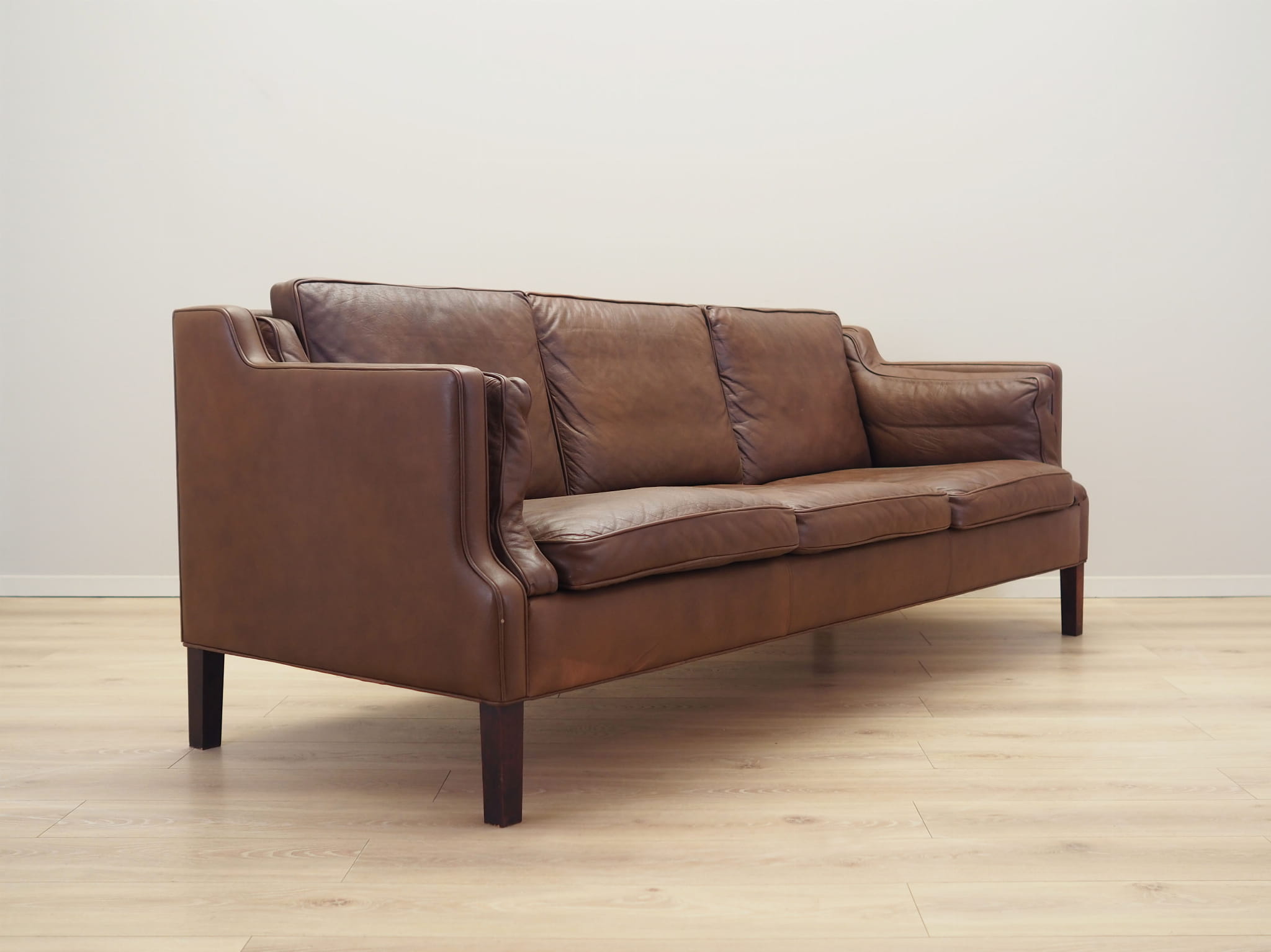 Vintage Sofa Leder Braun 1970er Jahre