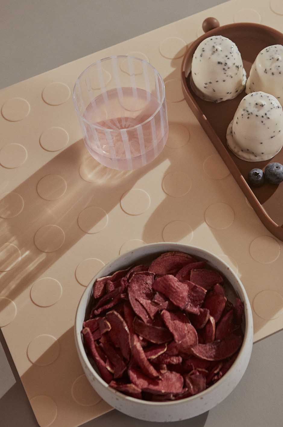 2x Dotto Placemat Silicone Beige