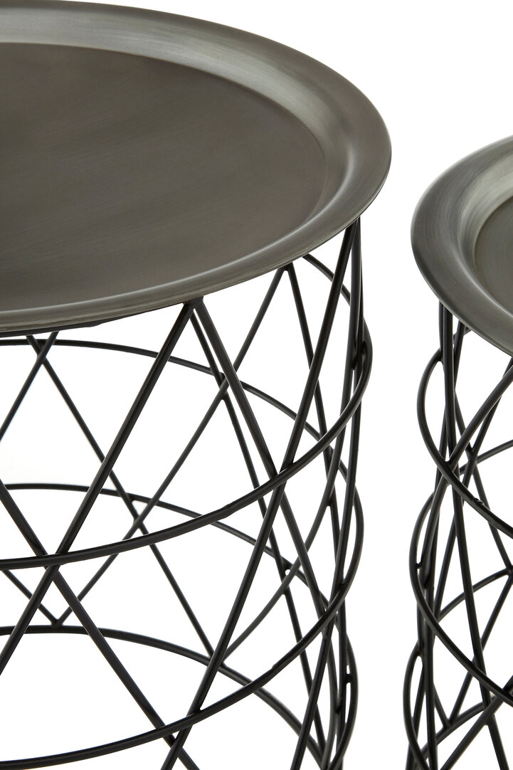 2x Templar Side Table Iron Black