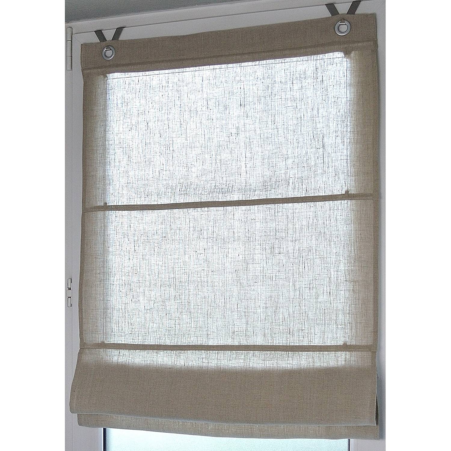 Raffrollo Metis I Leinen Beige 80 x 210 cm