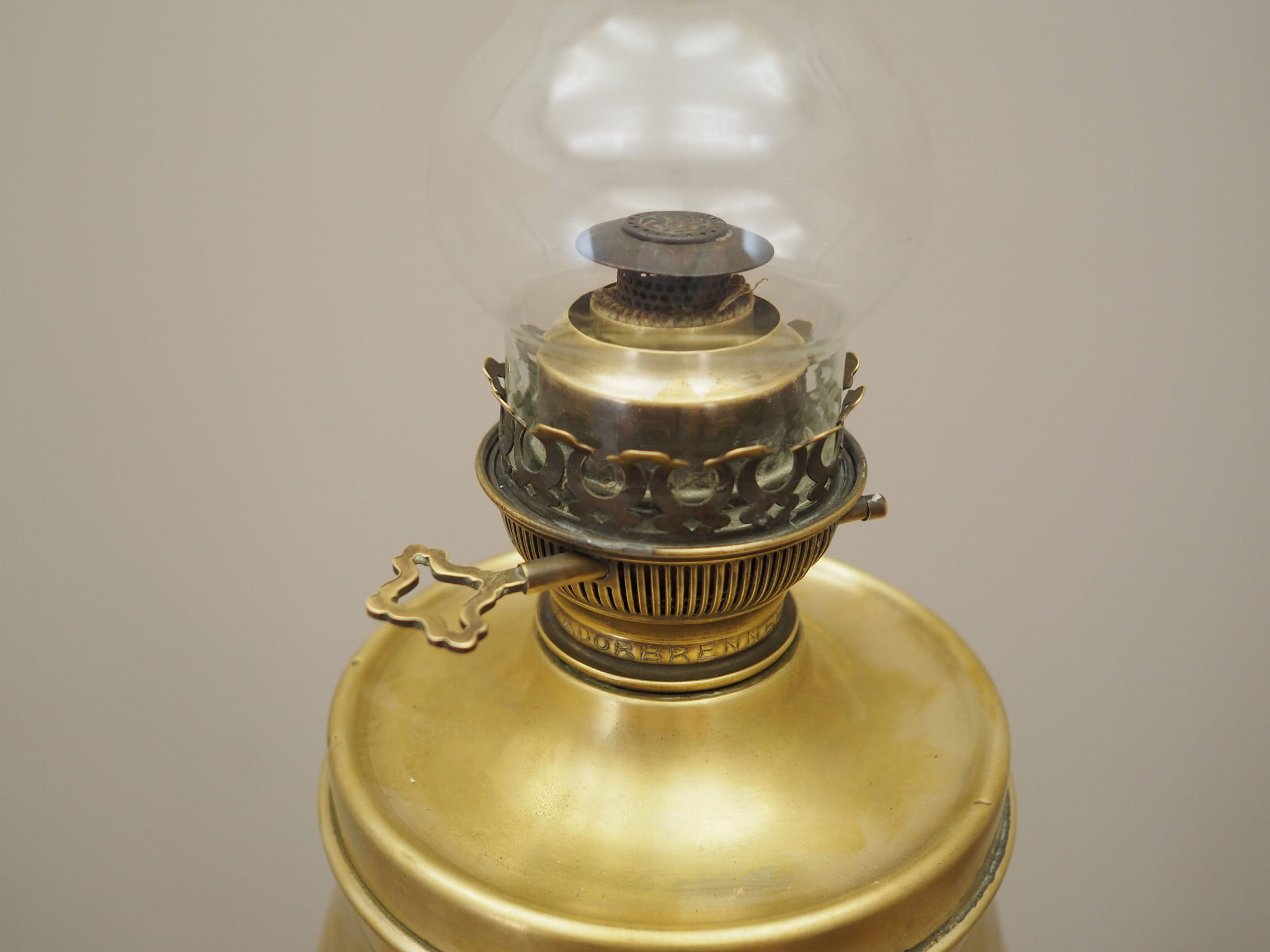 Vintage Stehleuchte Glas Metall Gold 1920er Jahre