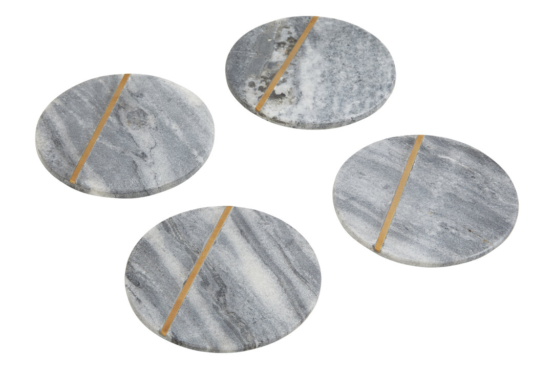 4x Kira Untersetzer Marmor Grau