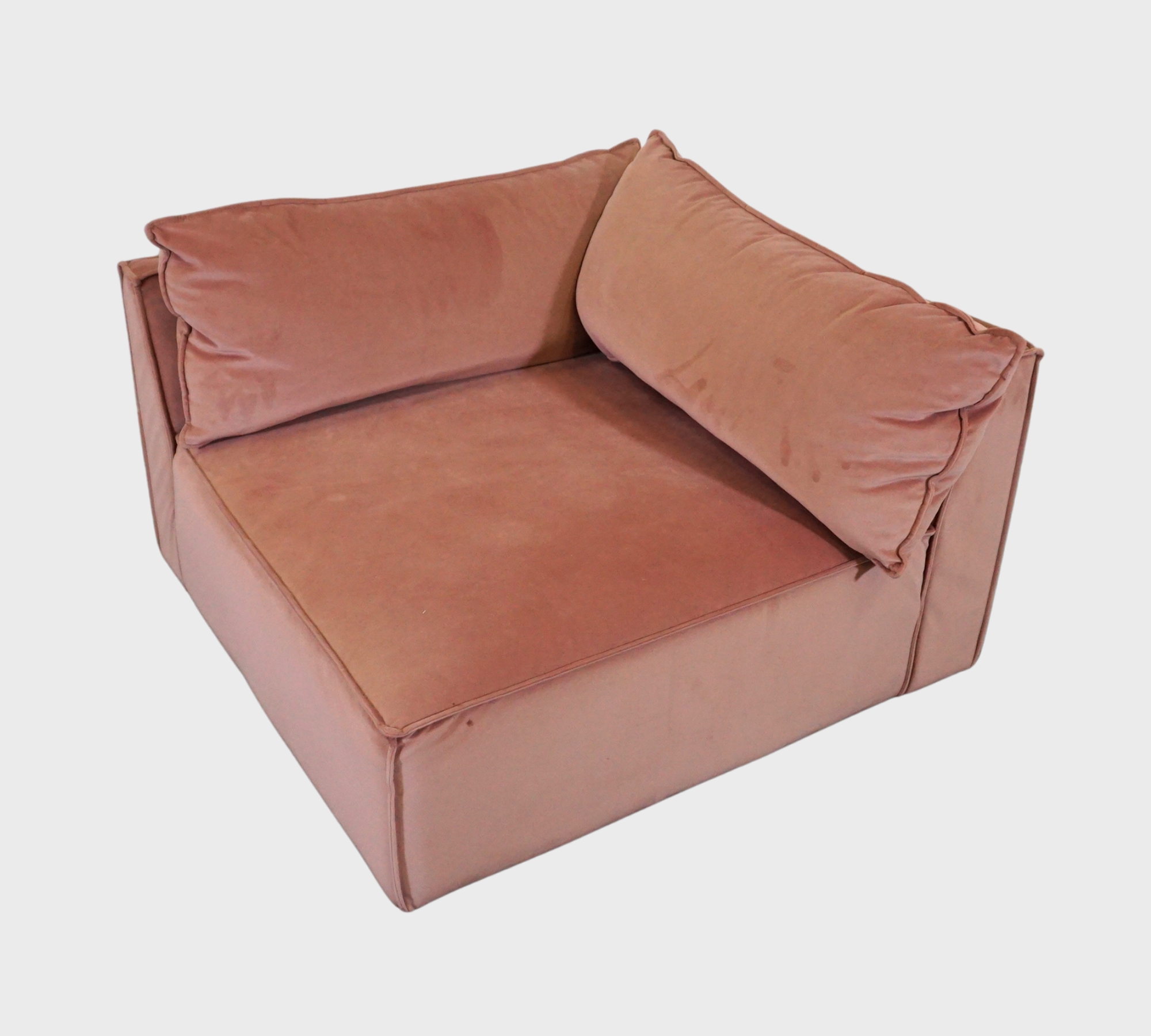 Daphne 1-Sitzer Eckmodul Links Lux Vintage Rosa