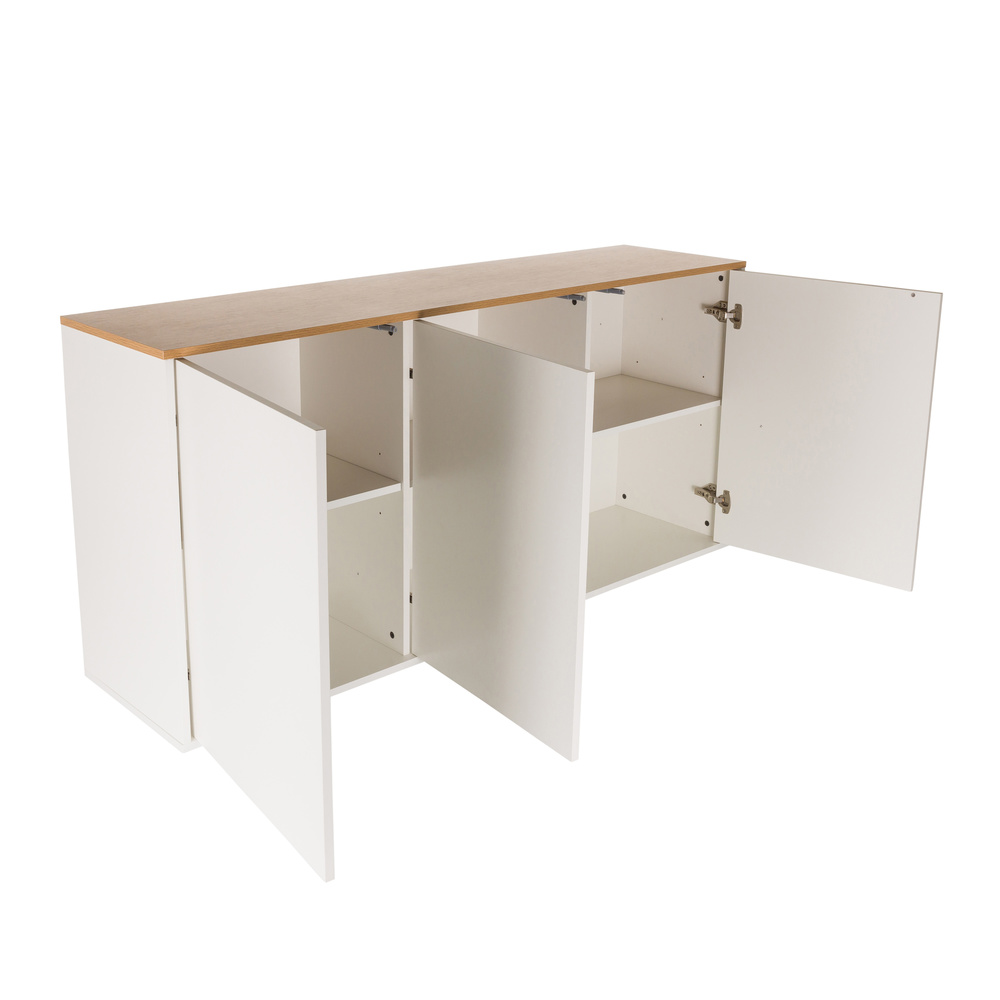 Kelo S Sideboard mit 3 Türen Eiche Weiß