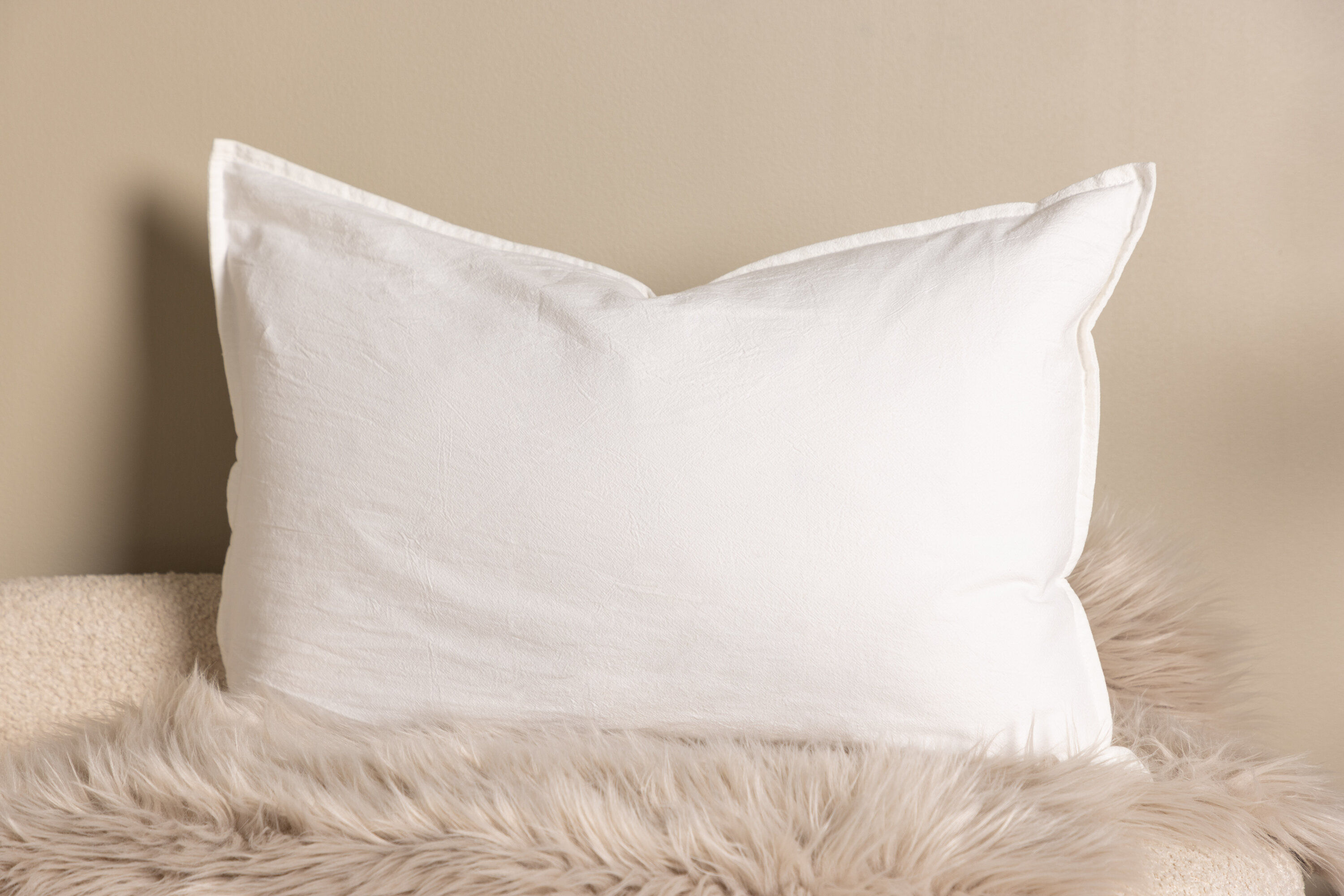 Ronja Kissenbezug Waschbaumwolle Weiß 40x60cm