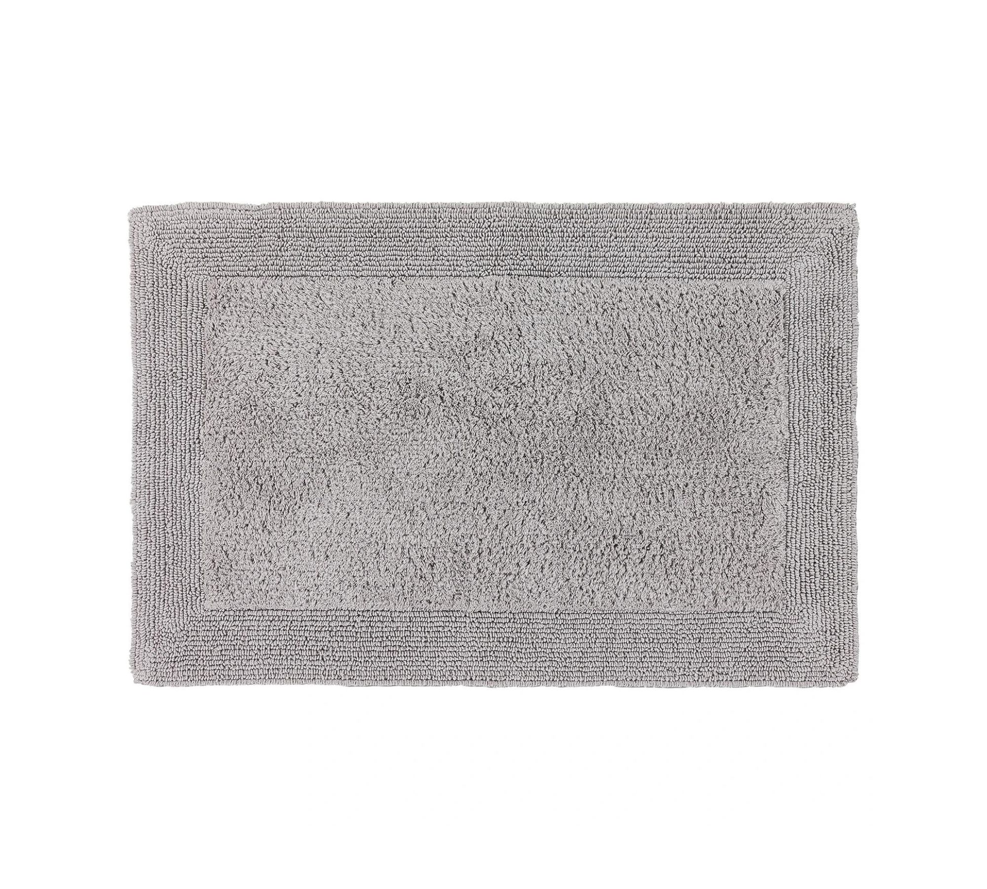 Badteppich Stoff Grau 60 x 90 cm