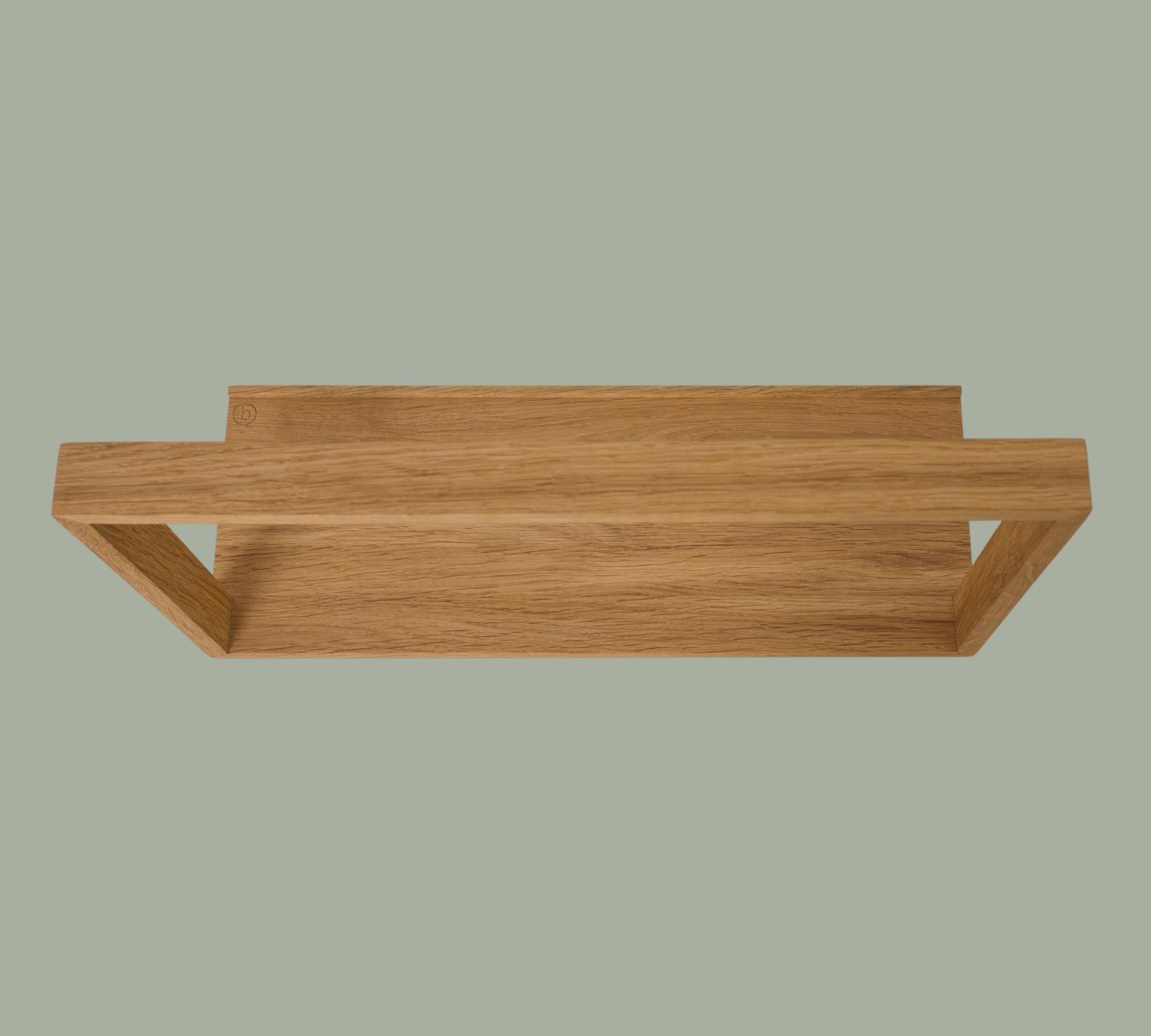Minimalistischer Designer Plattenständer aus Eichenholz