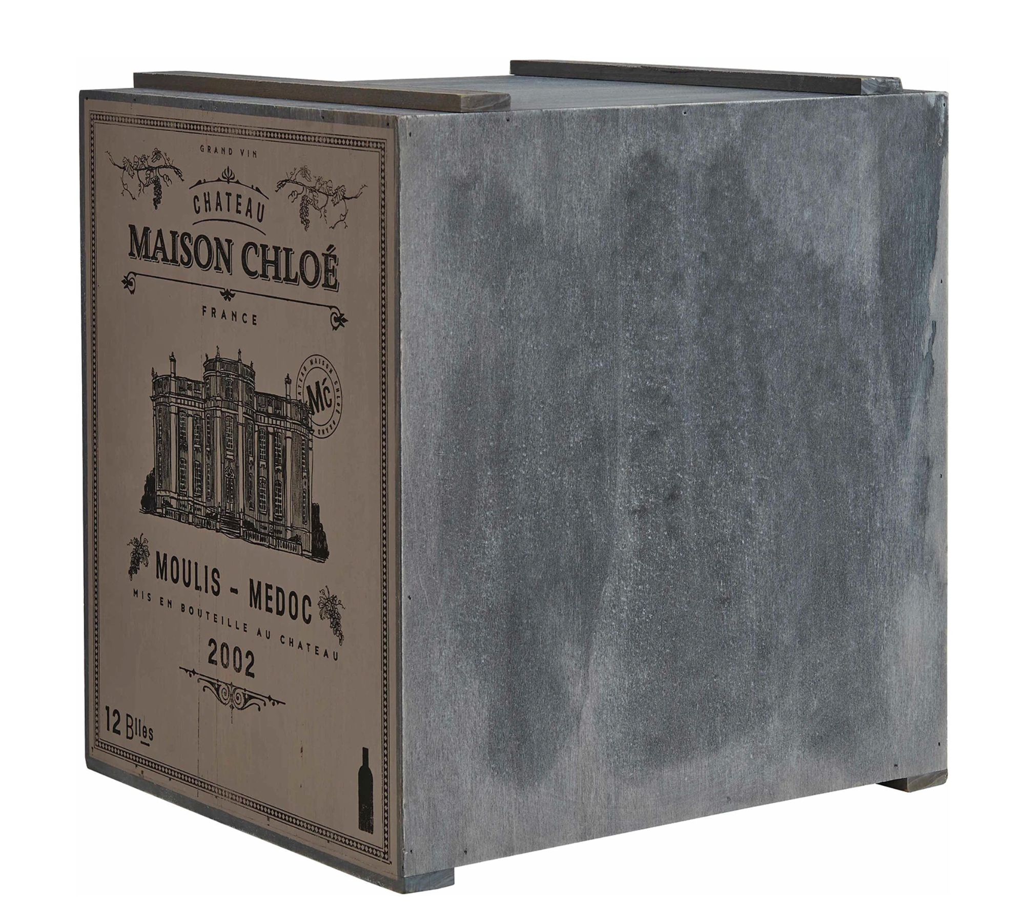 Weinregal für 12 Flaschen Tannenholz Taupe