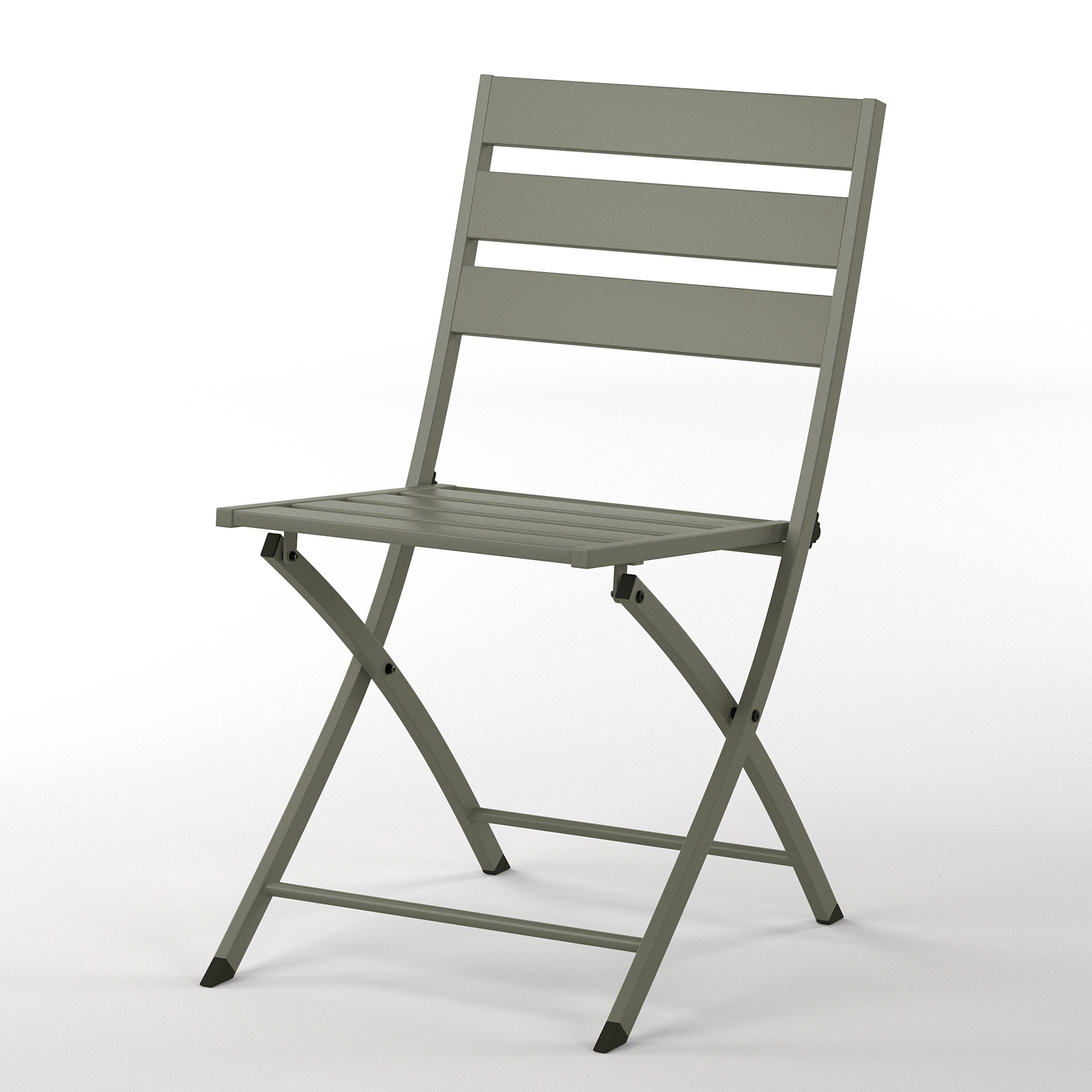 Folding chair Kovo set of 2 steel sage