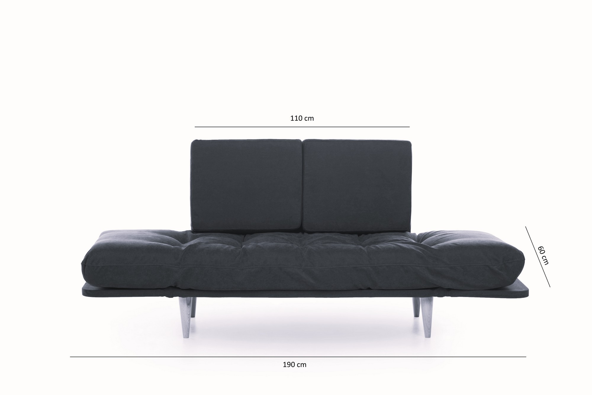 Nina Daybed Schlafsofa 3-Sitzer Petrol Grün