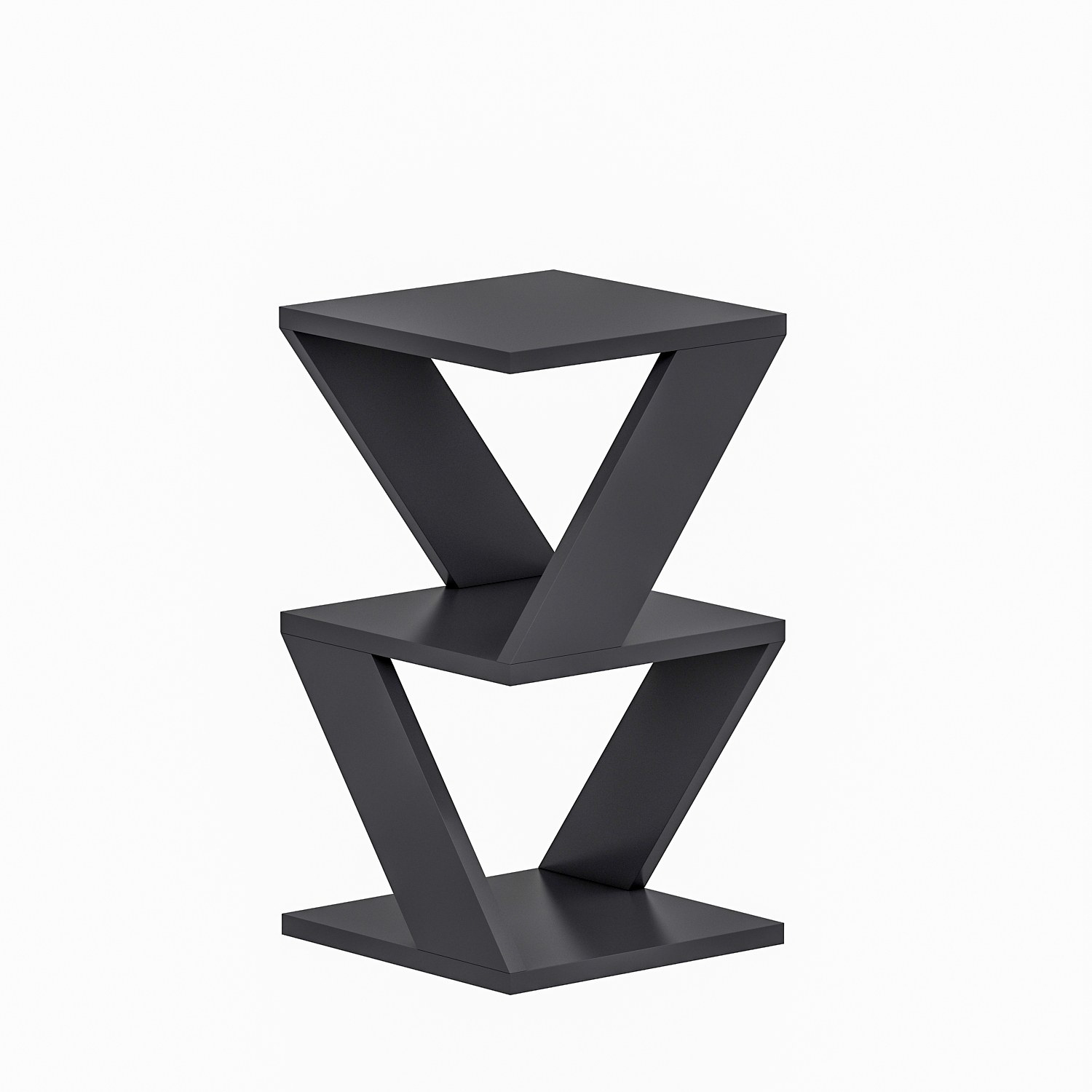 Albeni Side Table Wood Veneer Anthracite