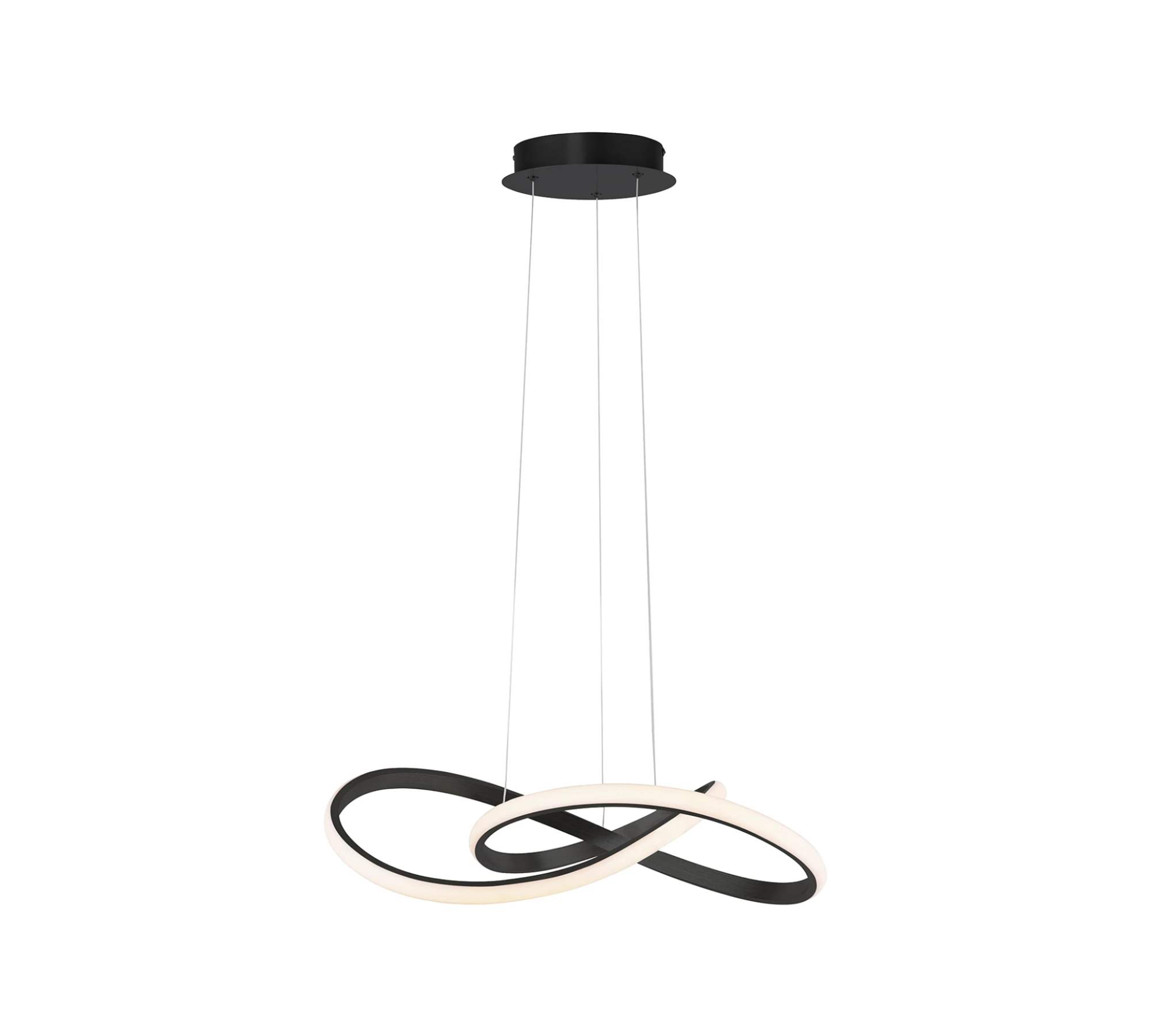 LED pendant lamp 1-light aluminum black