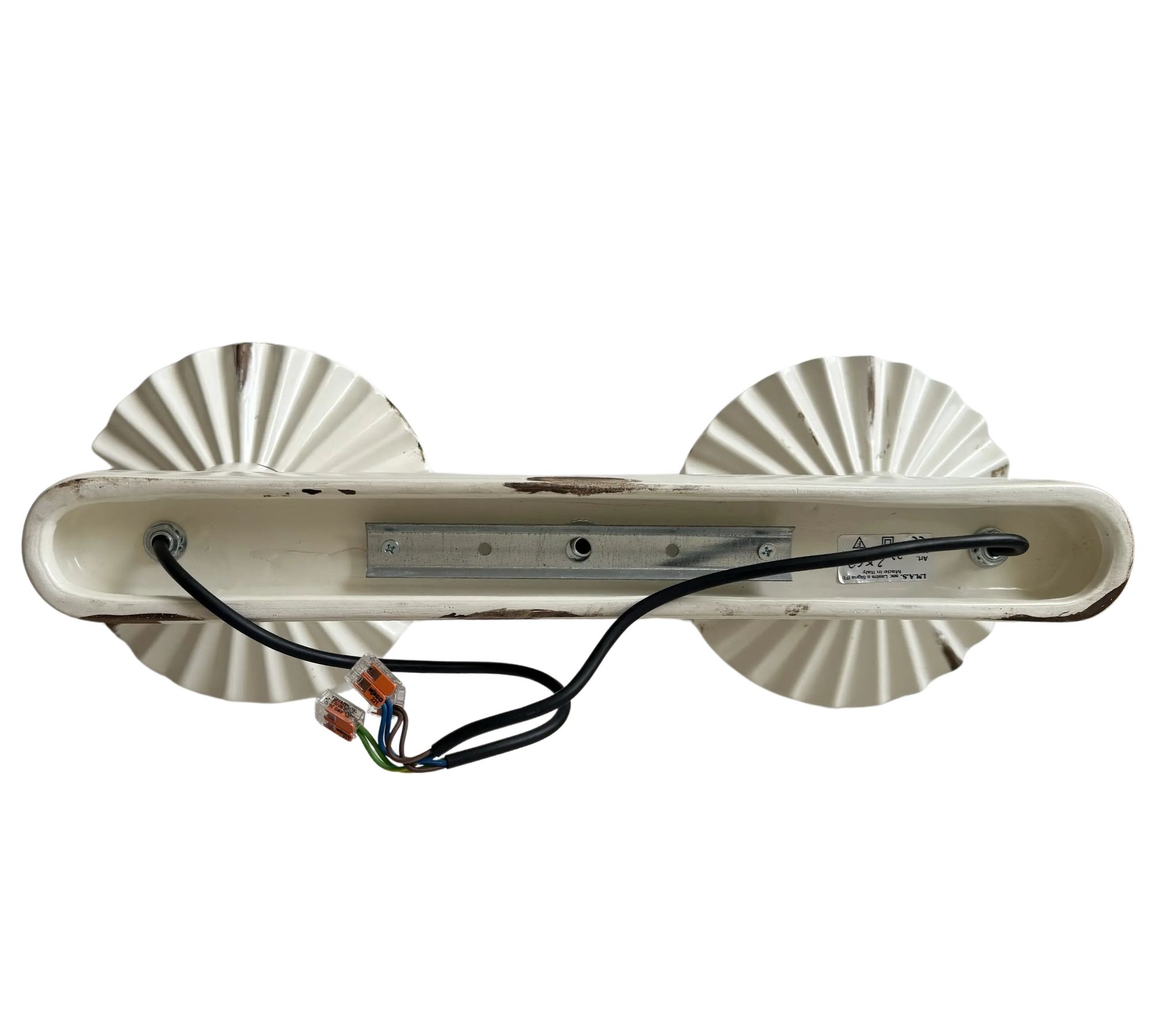 Ceiling light ceramic brass cream