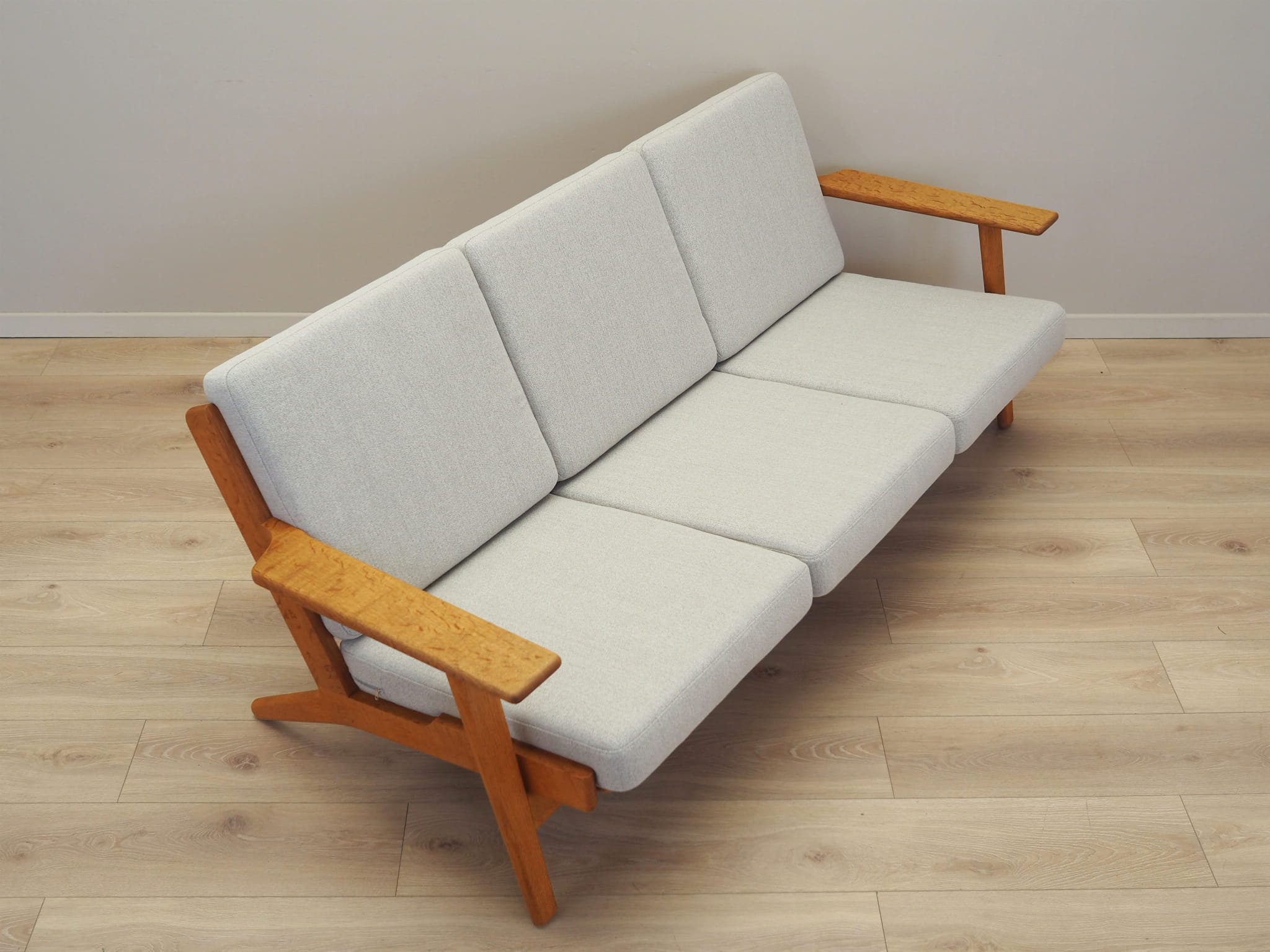 Sofa Holz Grau 1960er Jahre