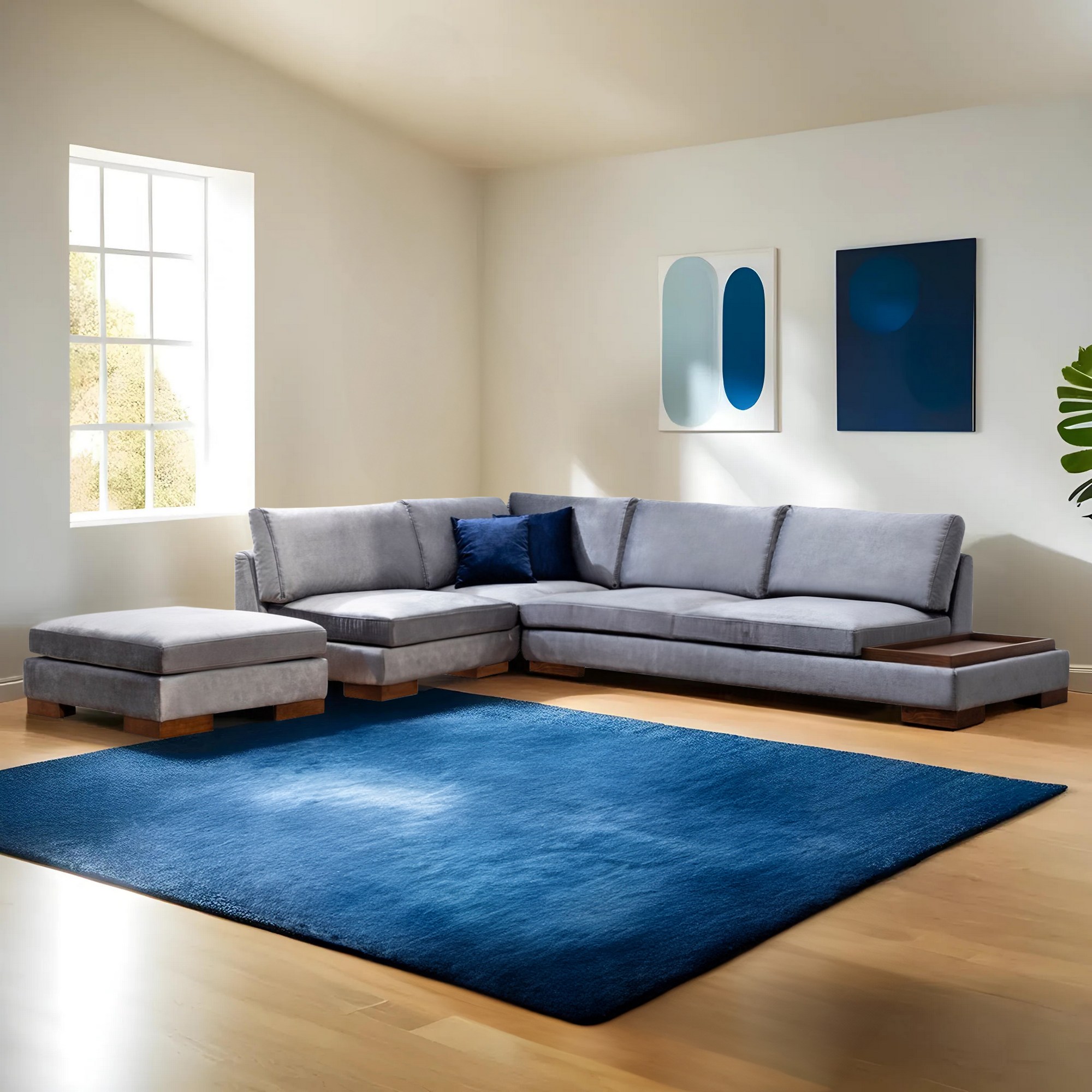 Tulip Corner Sofa Left Dark Grey