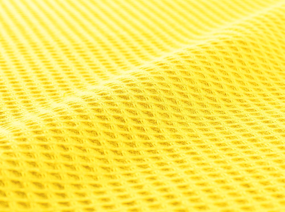 Leichte Decke aus Waffelpiqué 100% Baumwolle Gelb Single