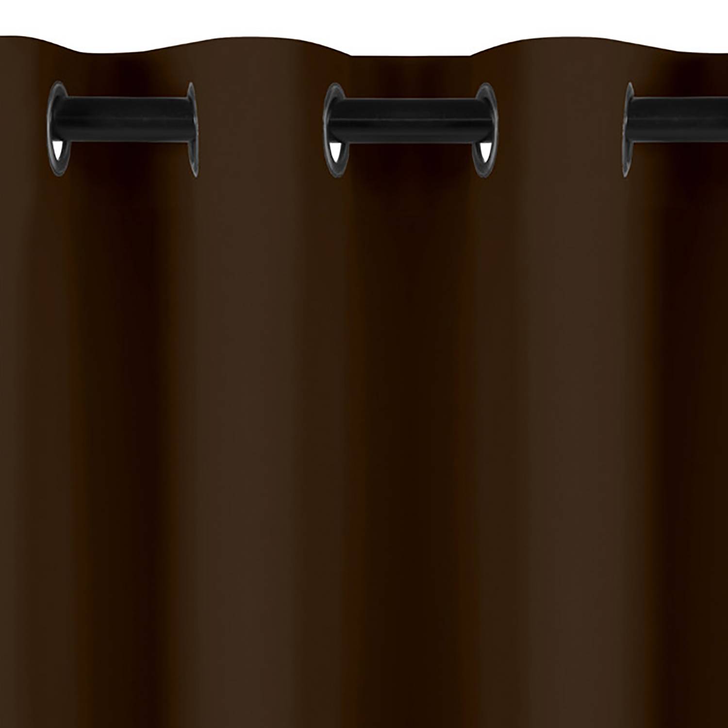 Ösenvorhang Blackout Polyester Braun 140x245cm