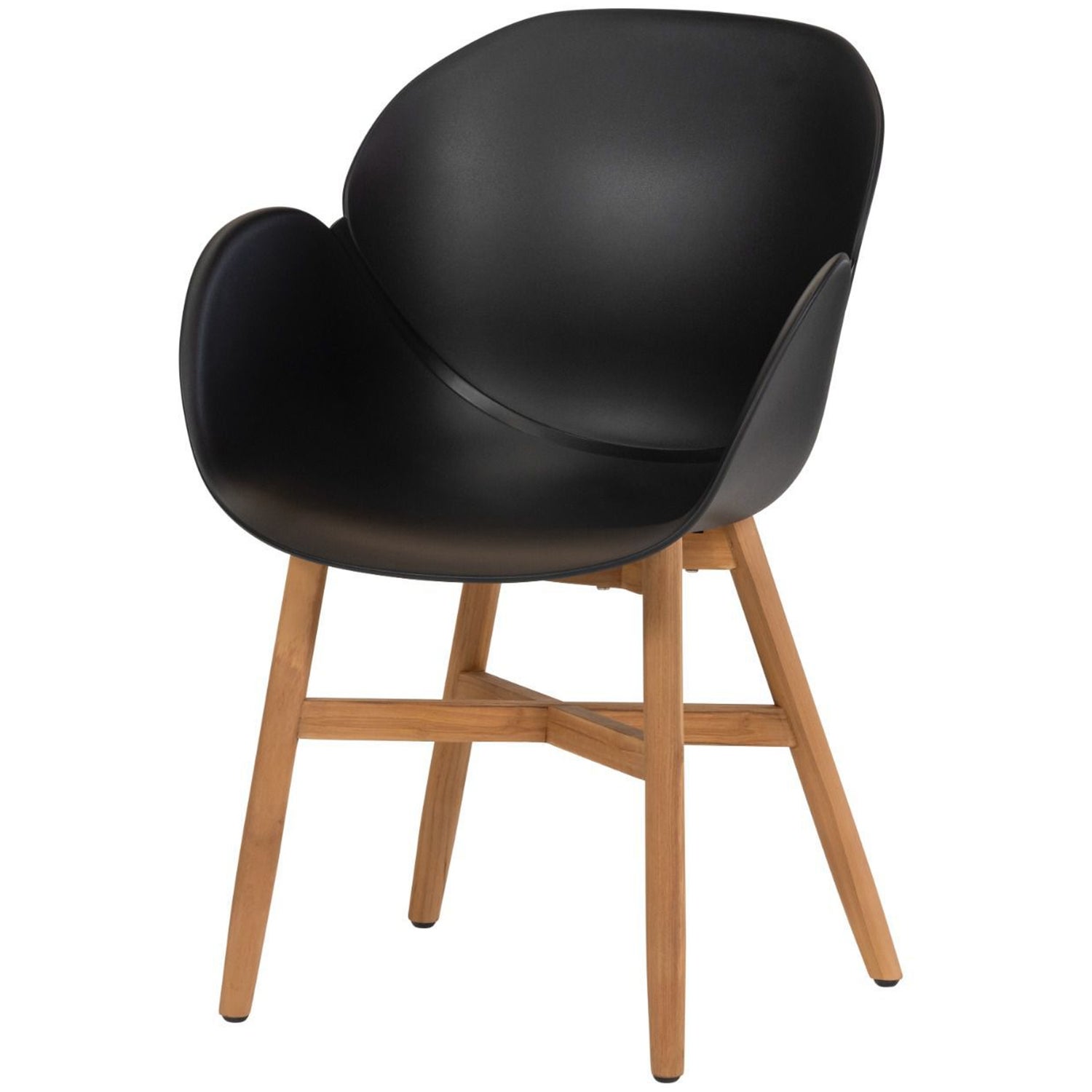Tulip Stuhl Teakholz Schwarz
