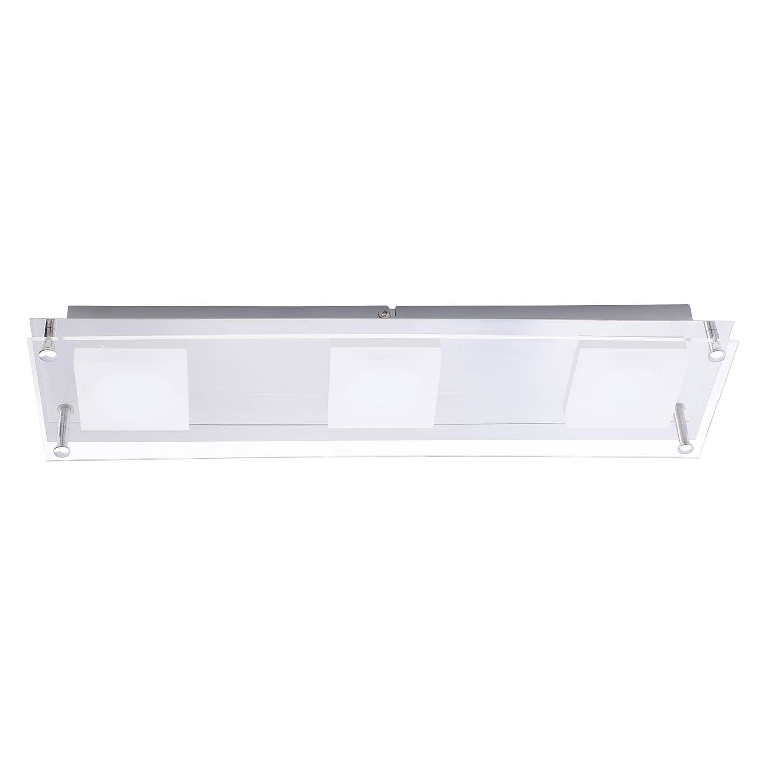 Square Shine II LED-Deckenleuchte 3-Flammig Silber