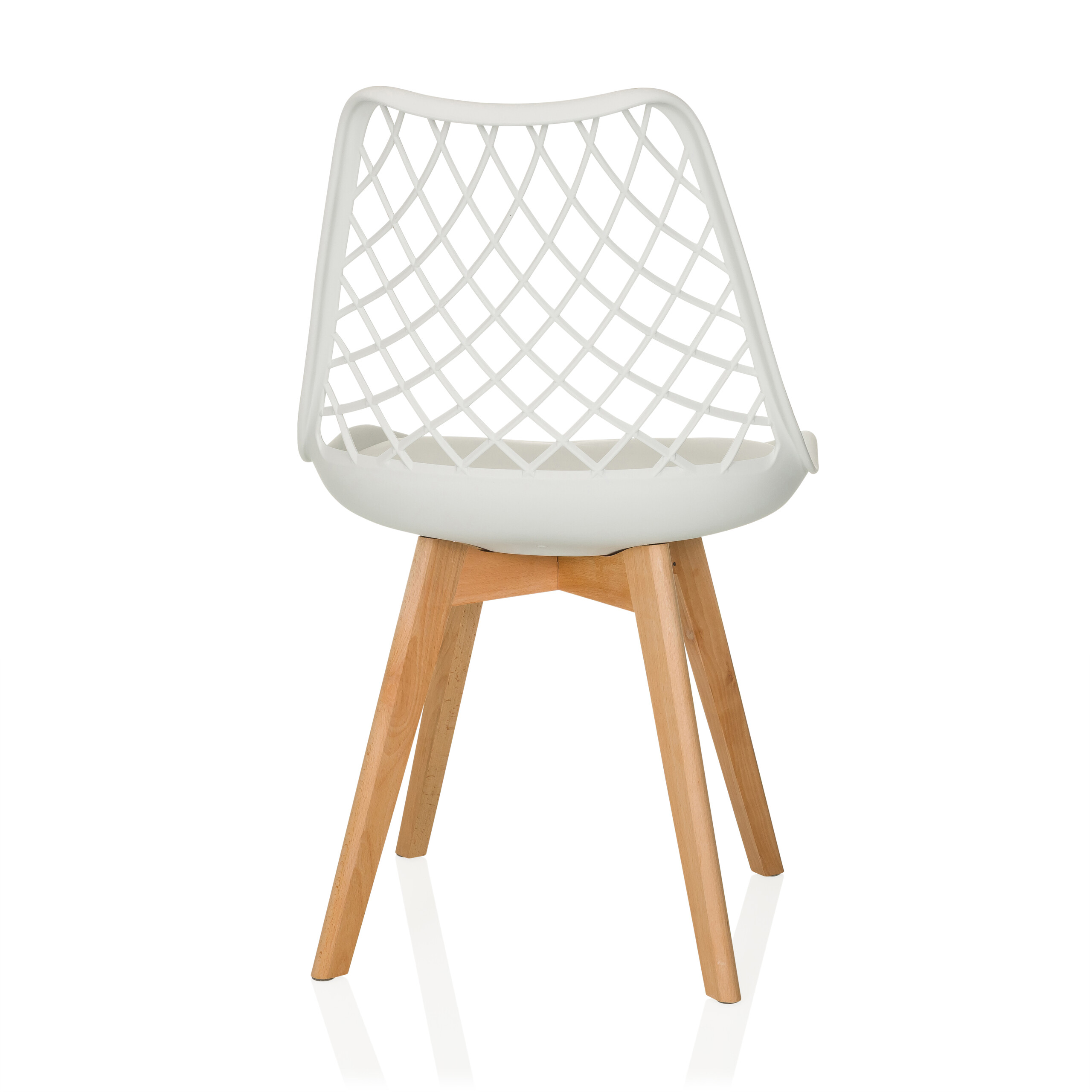 Visitor chair / Shell chair SCANDI HOL Plastic white hjh LIVING