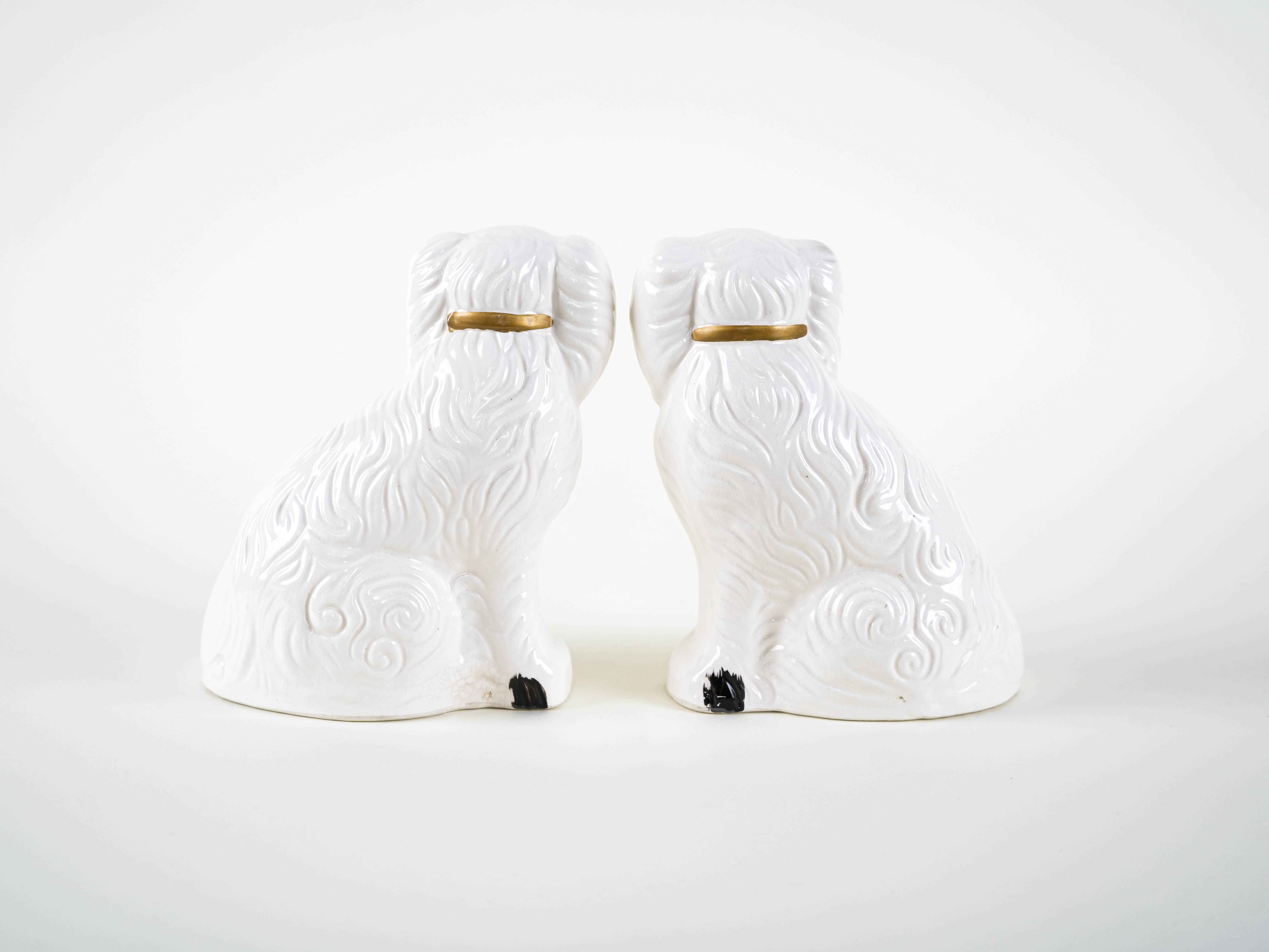 Dog Figures English Style Ceramic 1970s