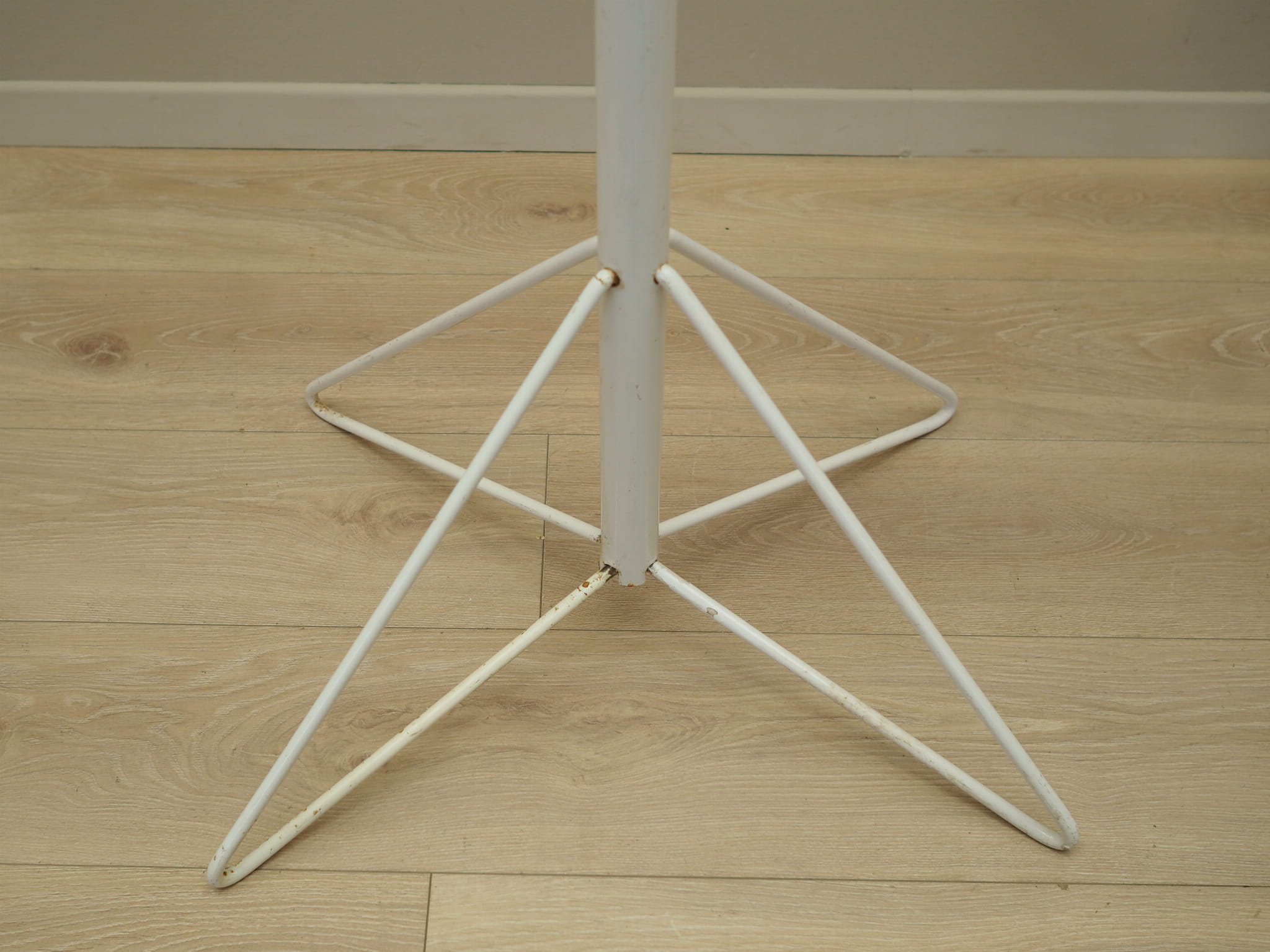 Vintage coat rack metal white 1970s