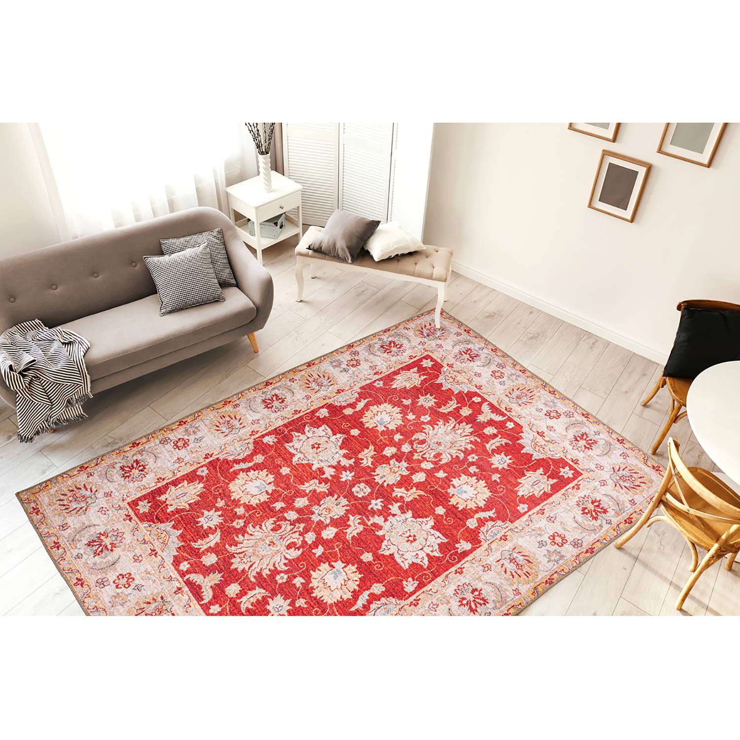 Kurzflorteppich Faye 625 Rot