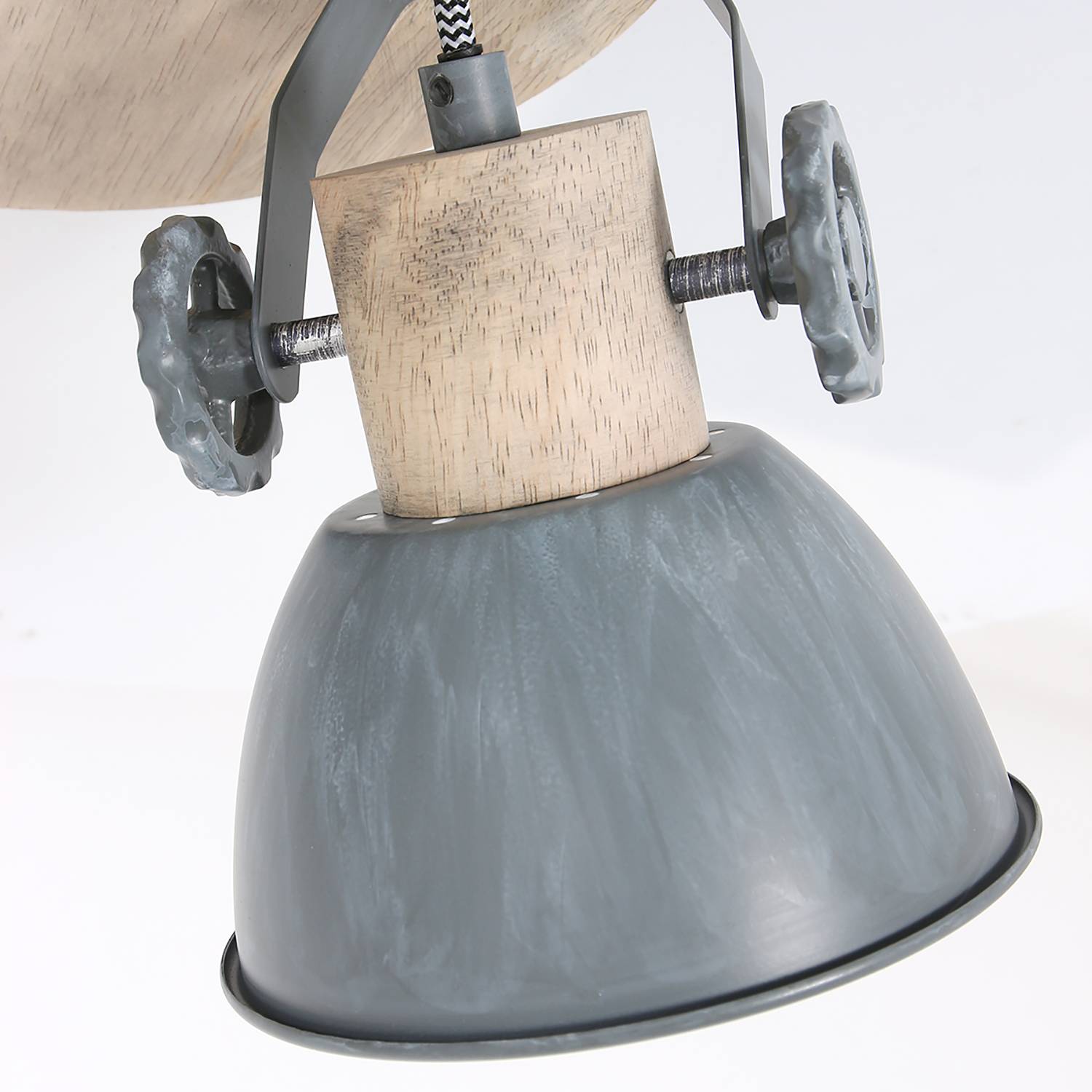 Deckenleuchte Gearwood IV Aluminium Eiche Massiv