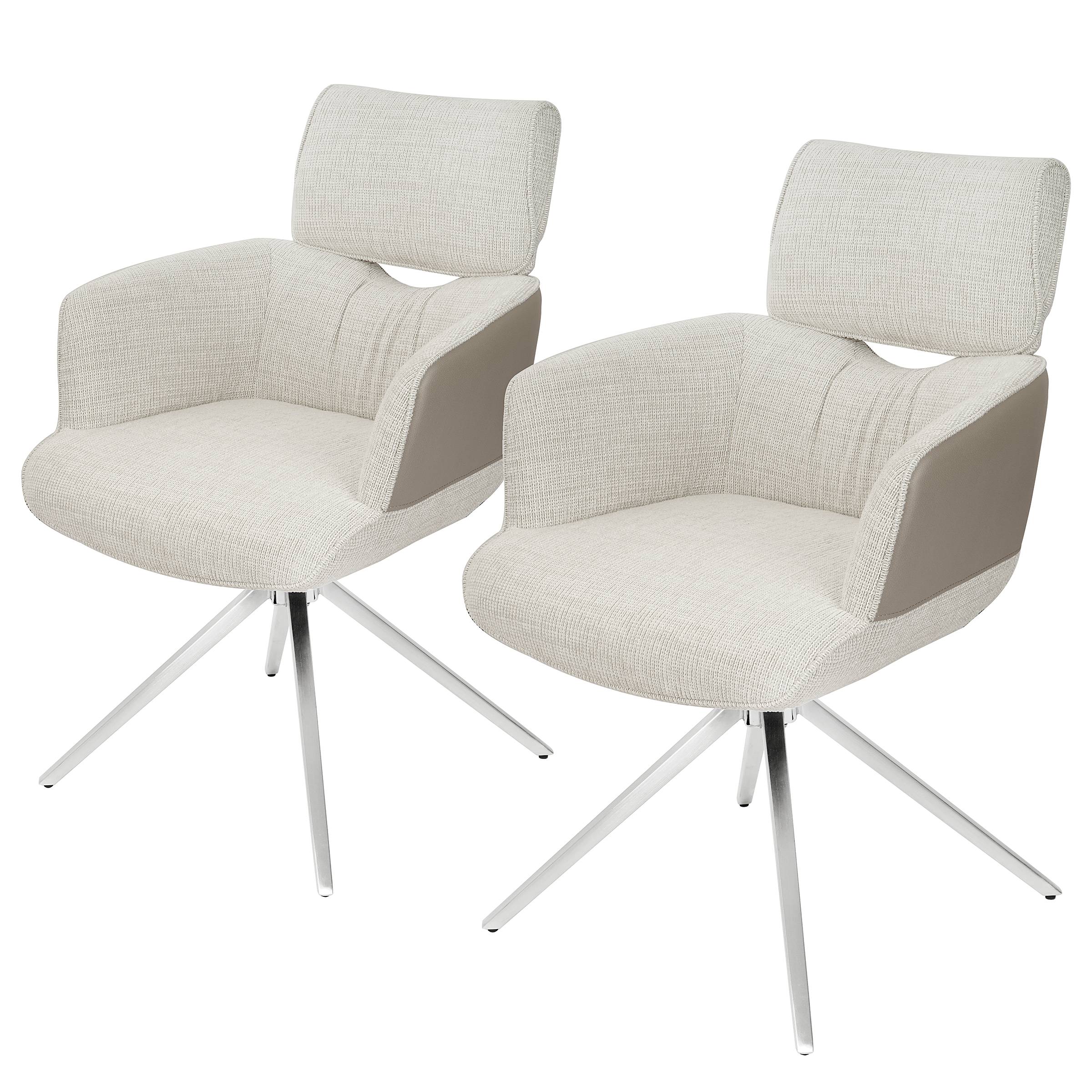 2x Drehbarer Armlehnenstuhl INNIK Beige