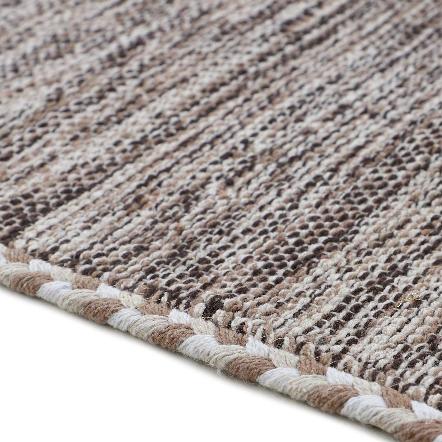 Flachgewebeteppich Kelim Azizi Baumwolle Beige 80 x 150 cm